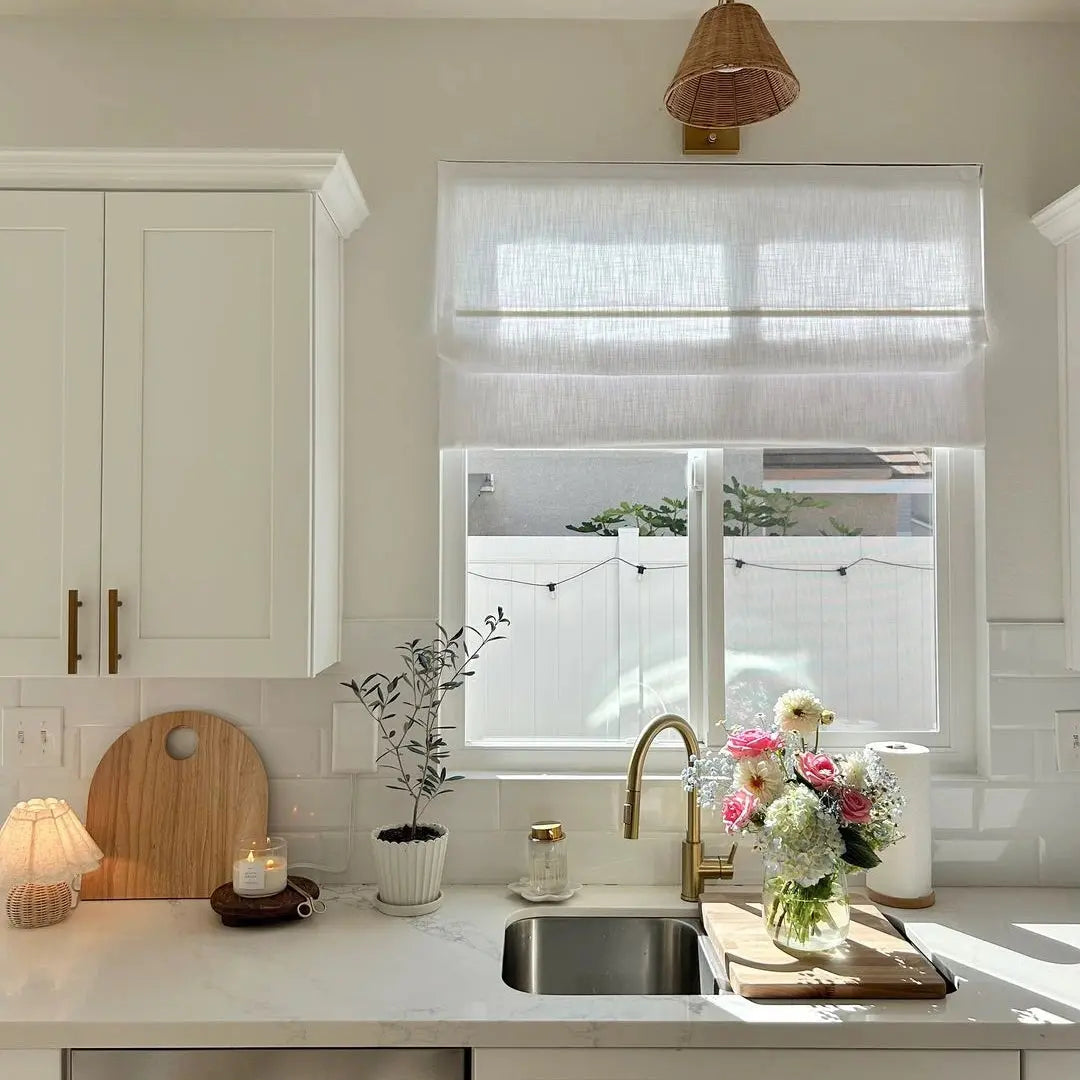 Liz Linen Roman Shade Cordless -TWOPAGES