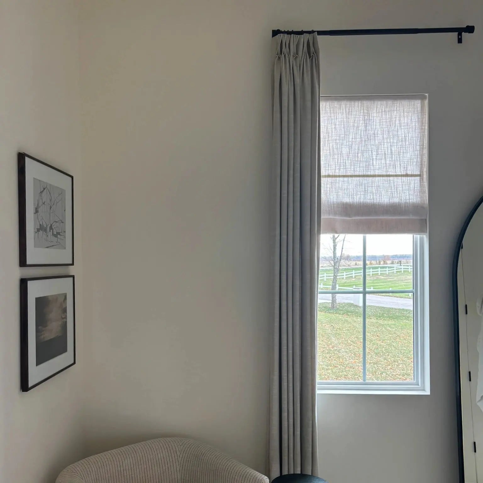 Custom Linen Roman Shade Cordless- -TWOPAGES