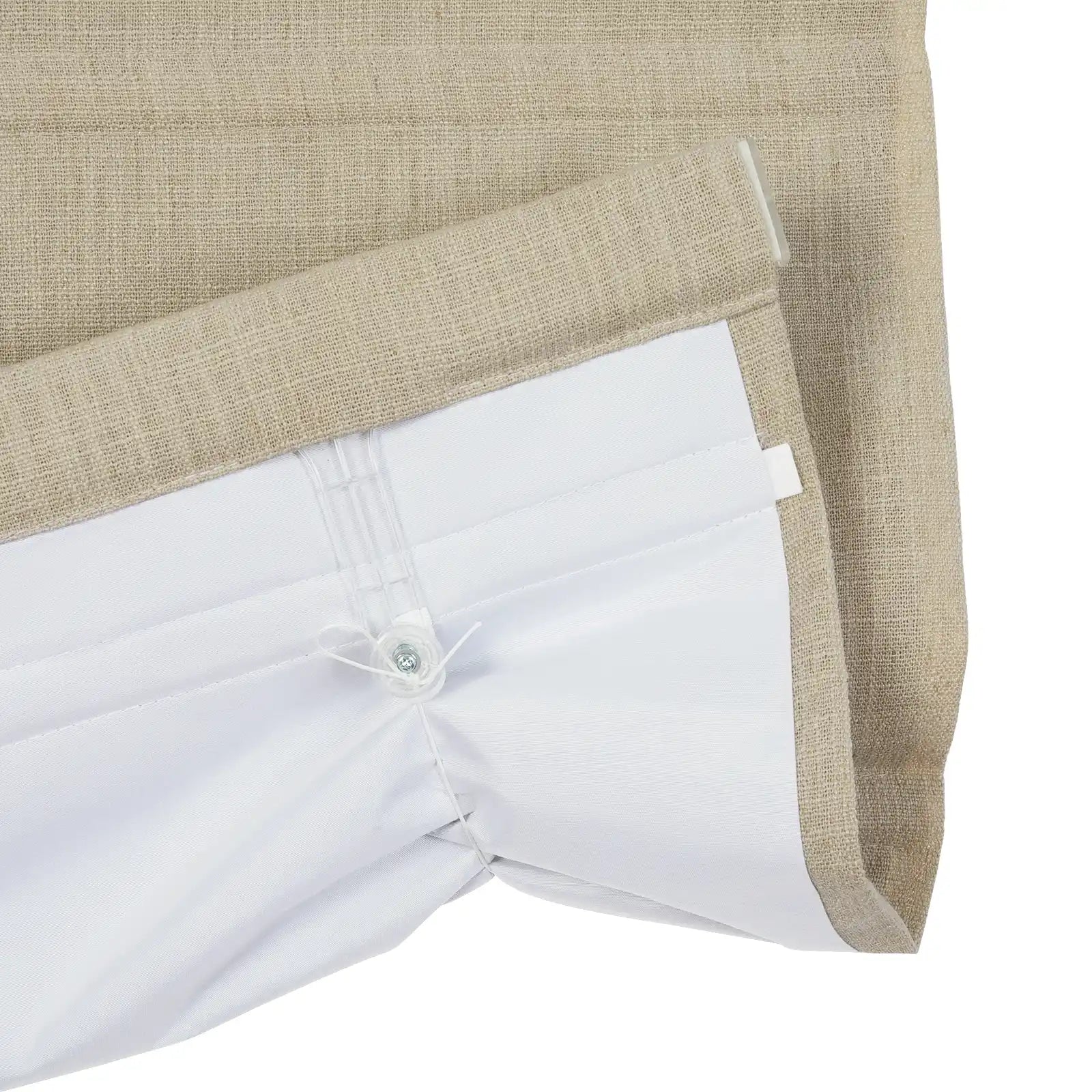 Custom Linen Roman Shade Cordless