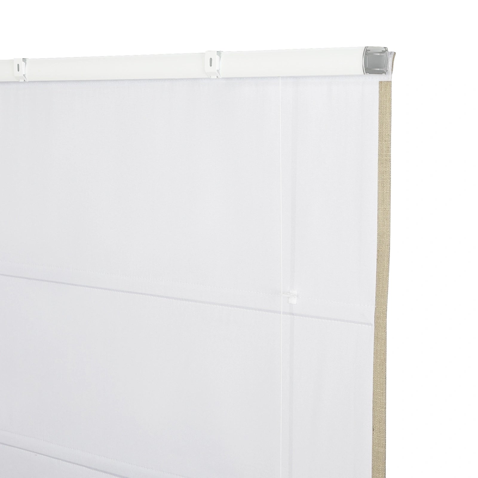 Custom Linen Roman Shade Cordless