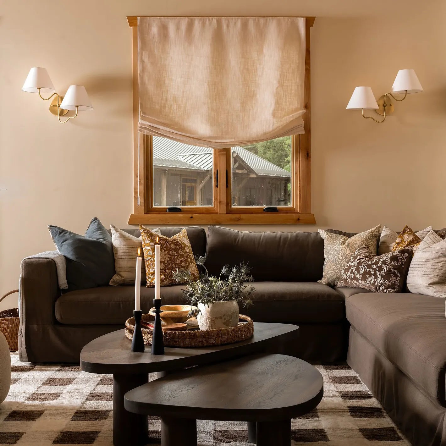 Custom Relaxed Roman Shades Cord Lift- -TWOPAGES