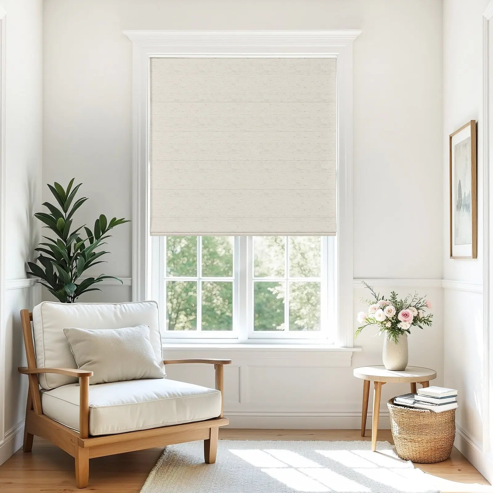 Alvin Motorized Linen Blackout Roller Shade -TWOPAGES