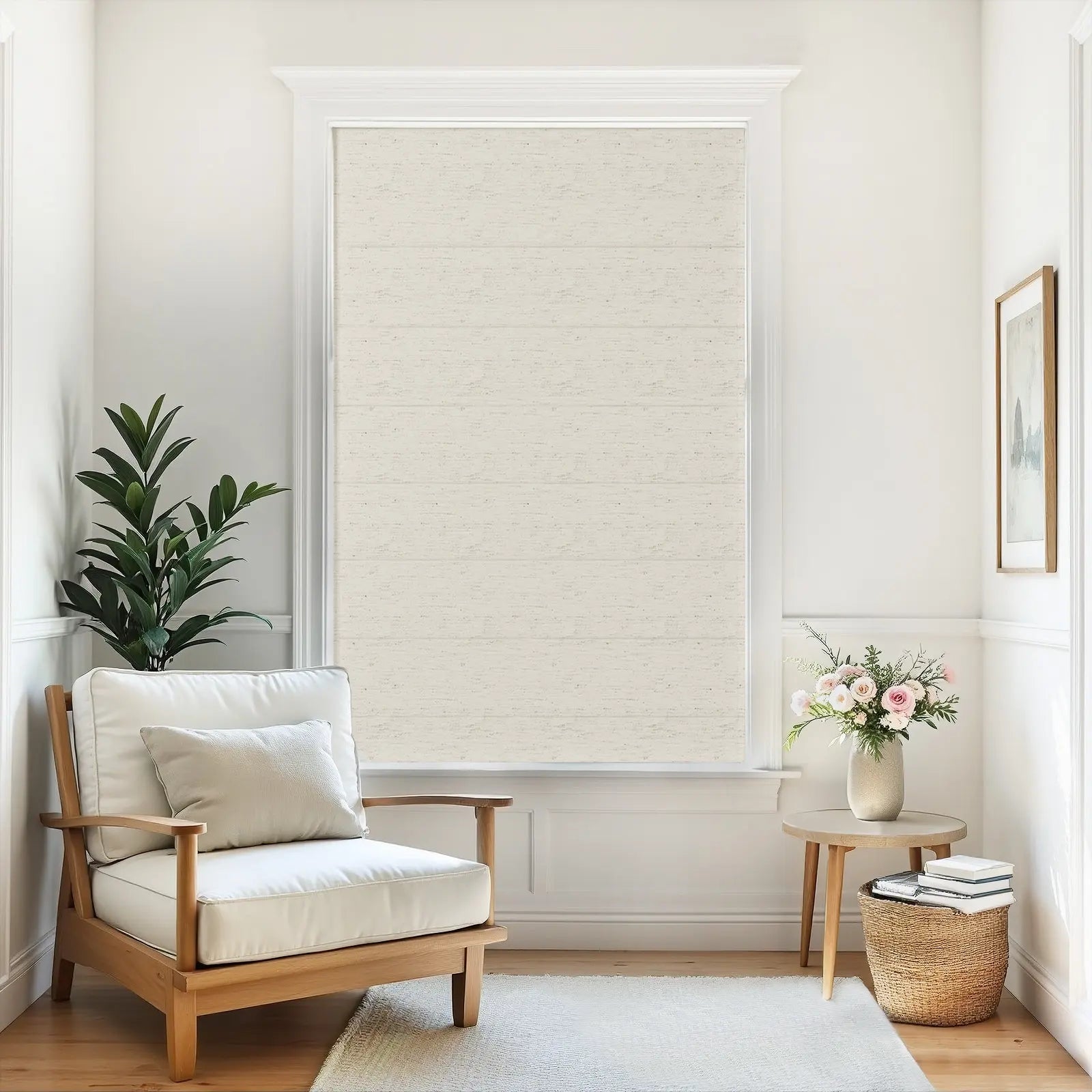 Alvin Motorized Linen Blackout Roller Shade -TWOPAGES