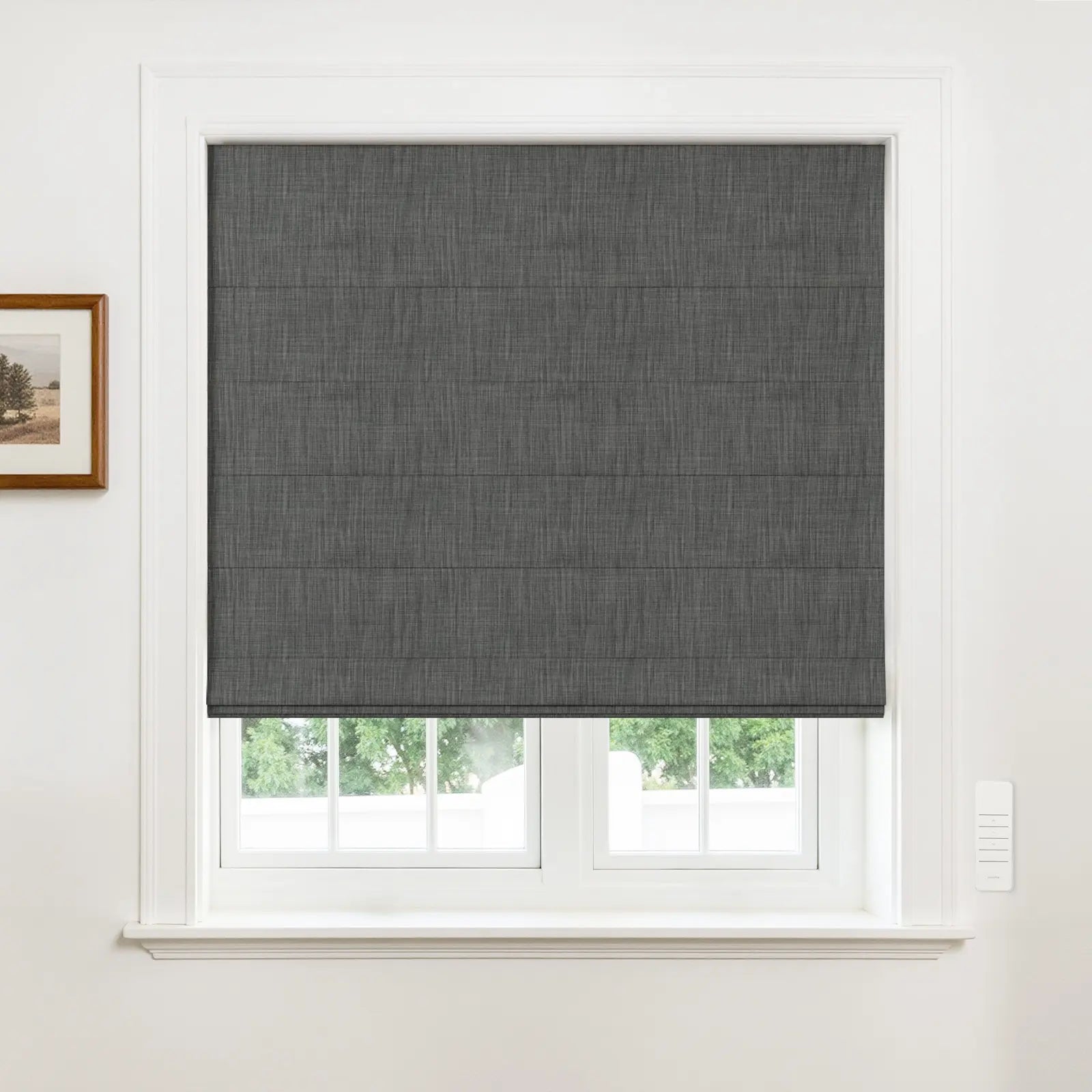 Alvin Motorized Linen Blackout Roller Shade -TWOPAGES