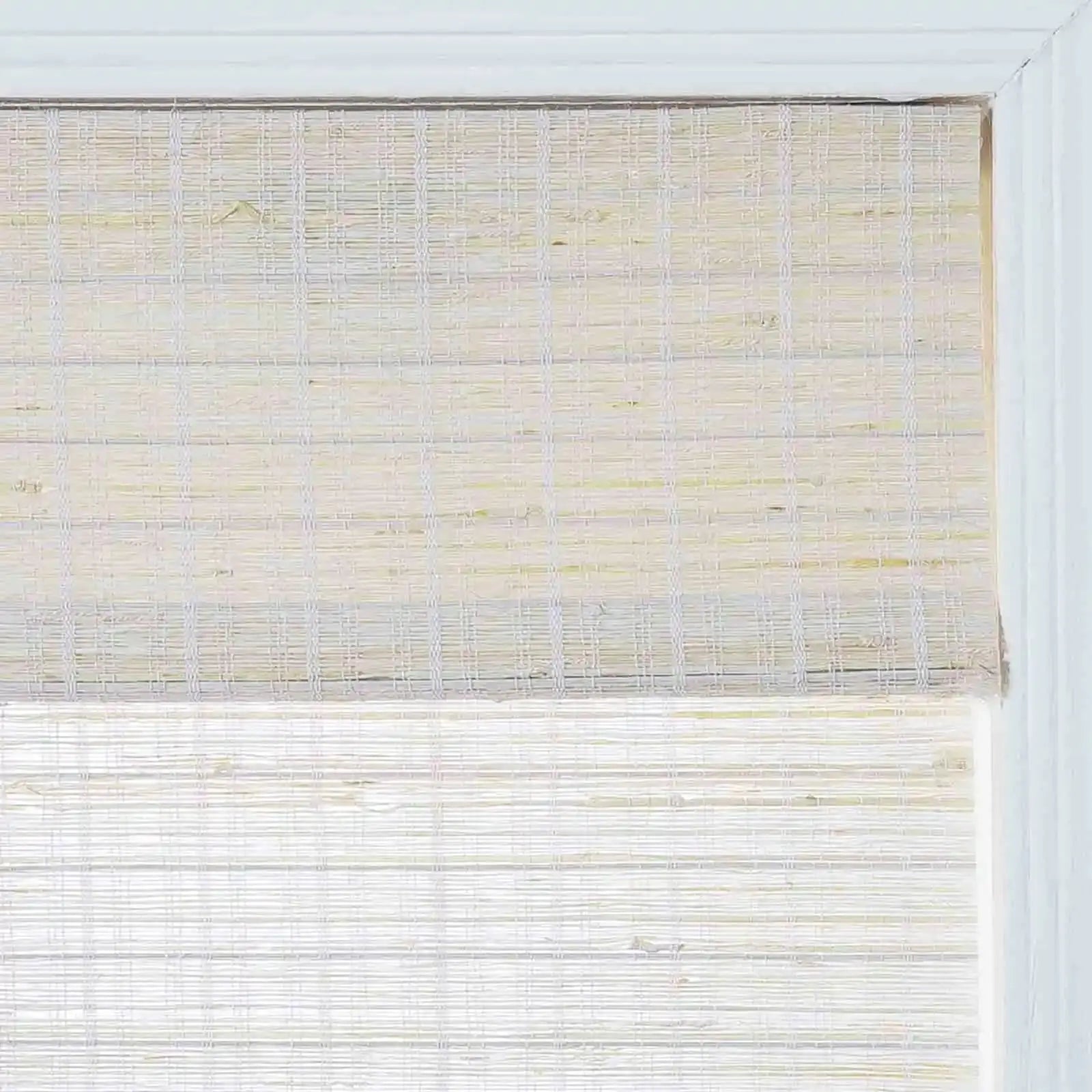 Rae Natural Ramie Flax Woven Wood Shades - Series C -TWOPAGES CURTAINS