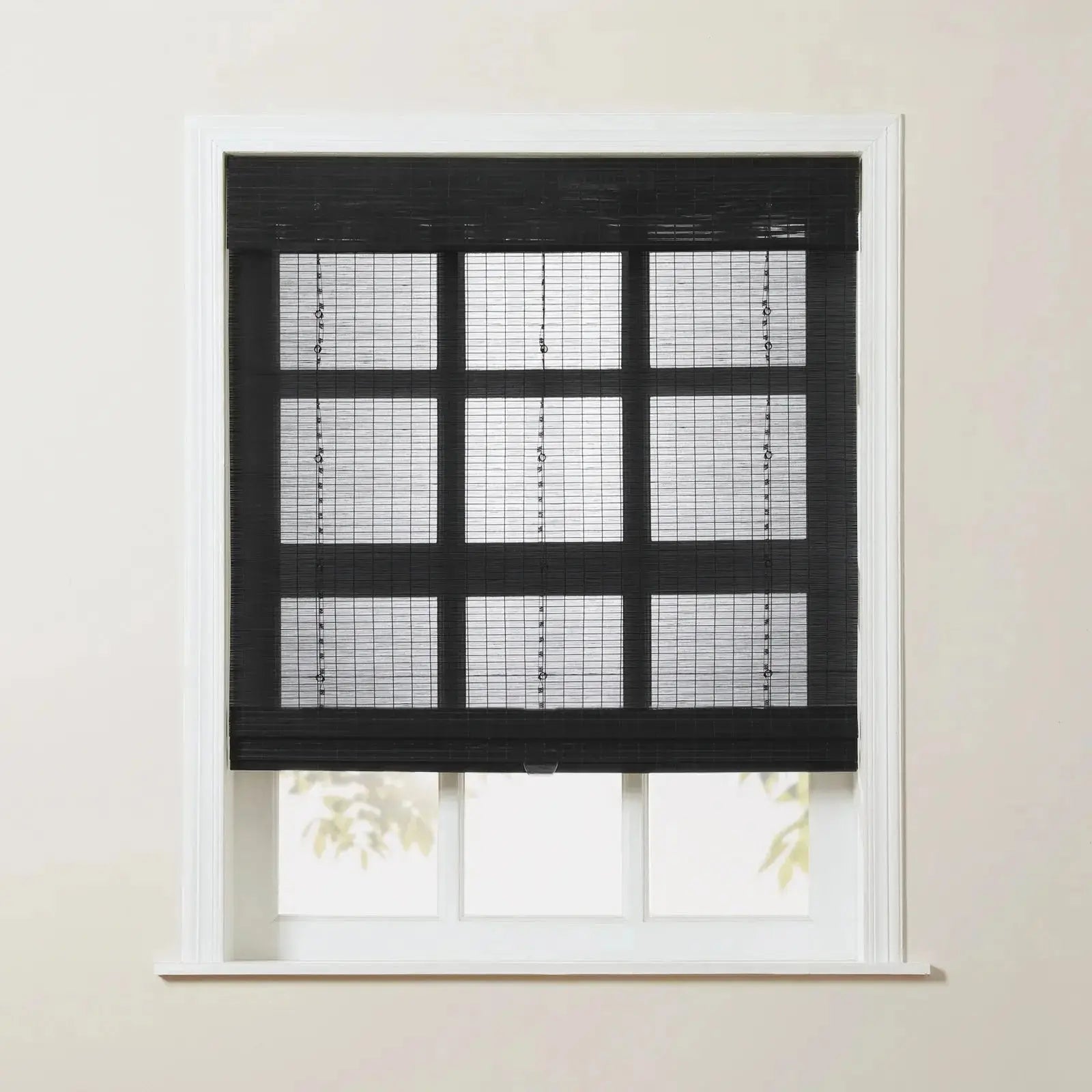 Sybil Bamboo Roman Shade - Moonless Night TWOPAGES CURTAINS