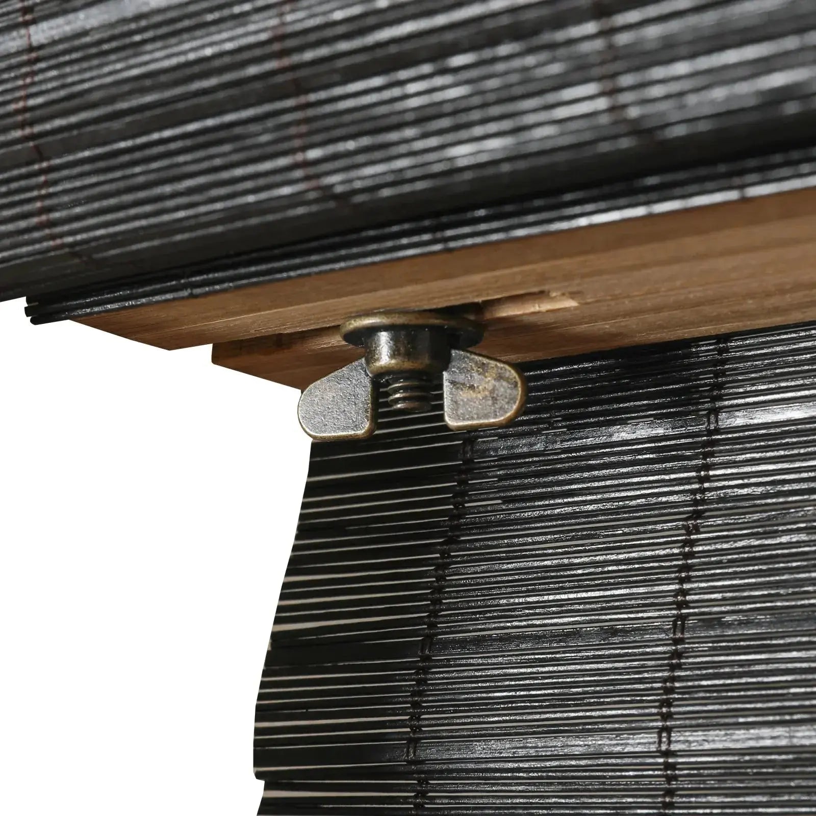 Sybil Bamboo Roman Shade - Moonless Night TWOPAGES CURTAINS