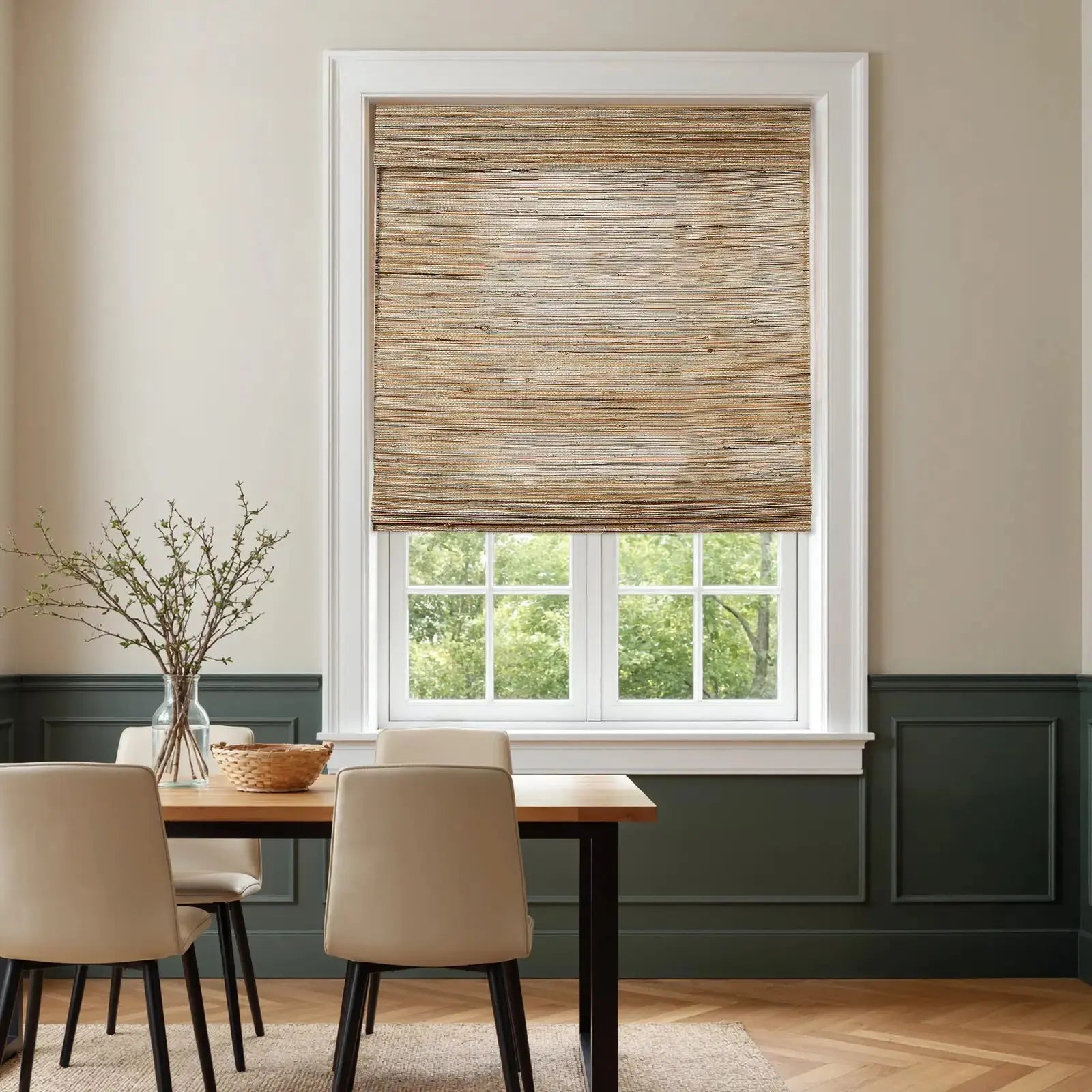 Rae Natural Ramie Jute Woven Wood Shades - Series M -TWOPAGES CURTAINS