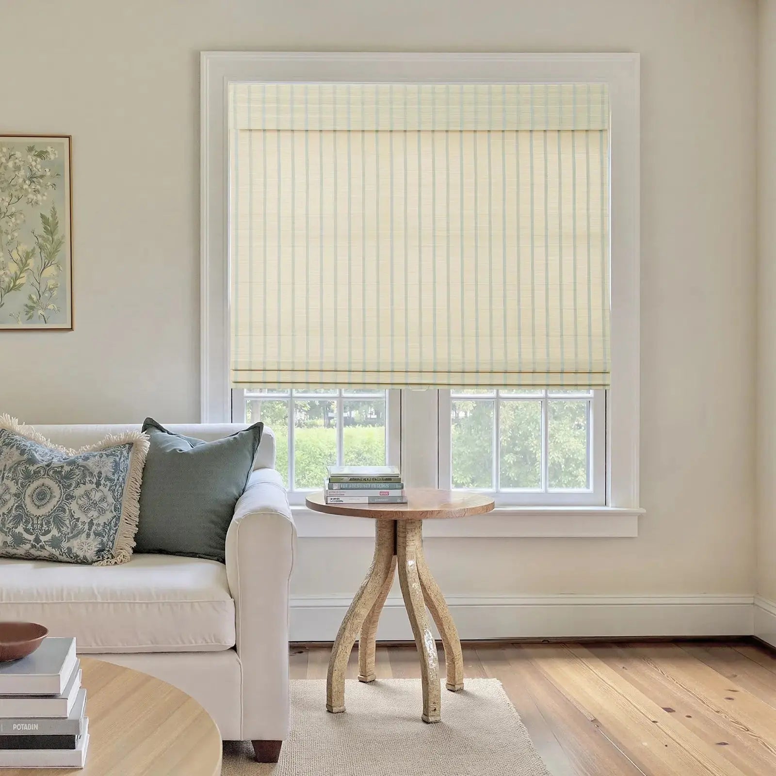 Sybil Bamboo Roman Shade Cordless -TWOPAGES CURTAINS