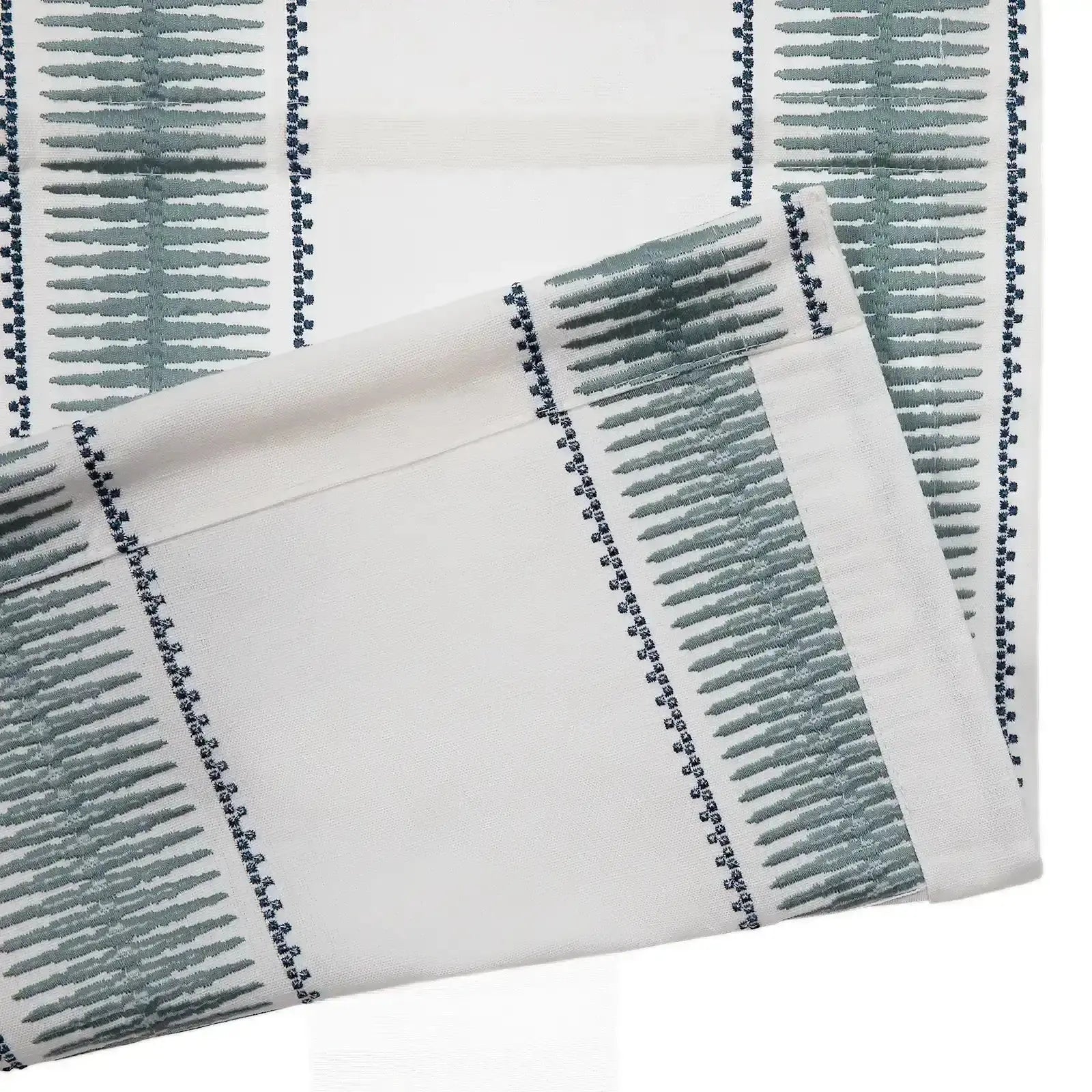 Linnea Linen Cotton Embroidered Roman Shade Cordless -TWOPAGES