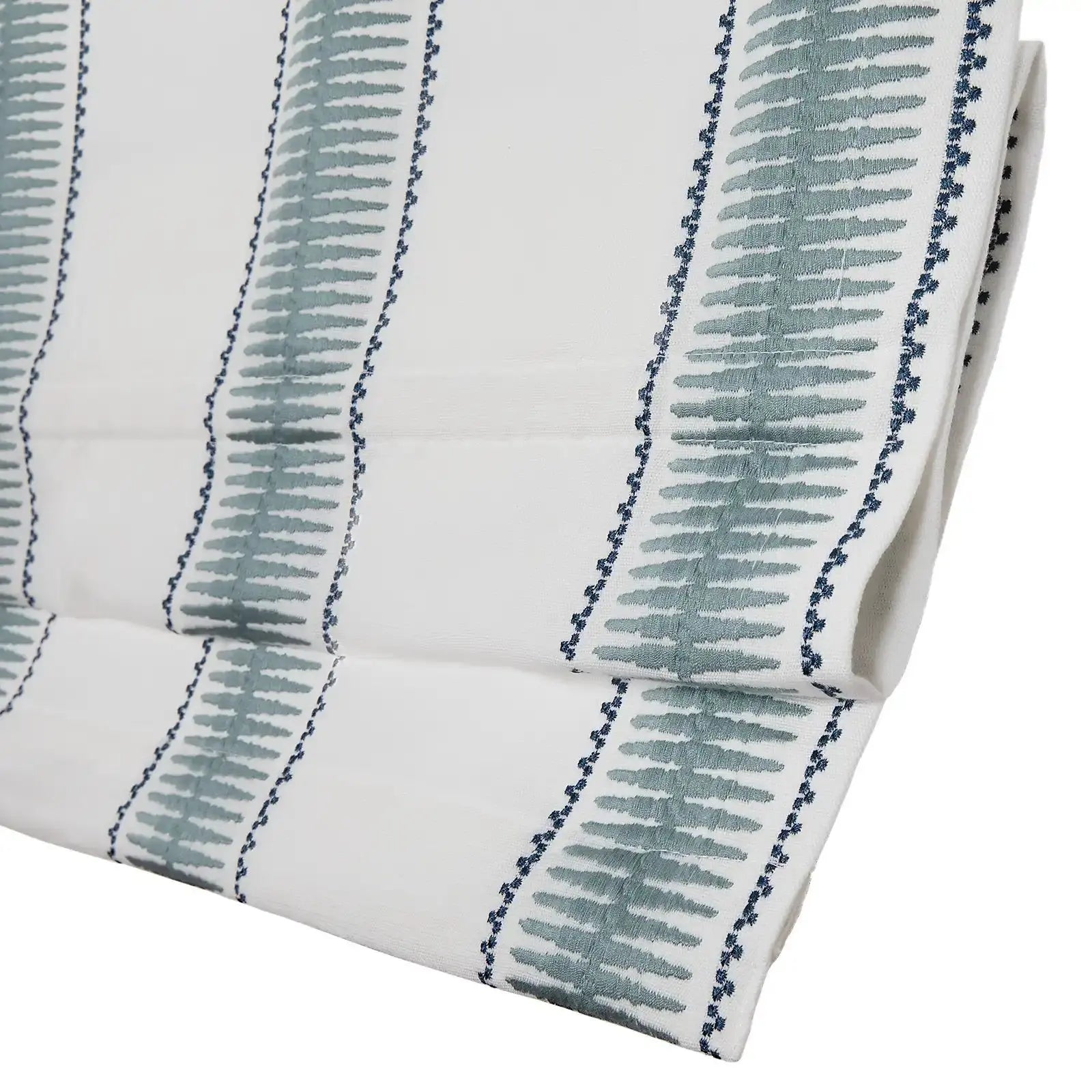 Linnea Linen Cotton Embroidered Roman Shade Cordless -TWOPAGES