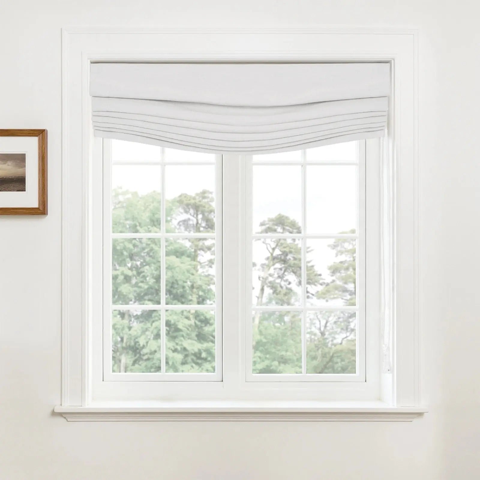 Custom Relaxed Roman Shades Cord Lift -TWOPAGES