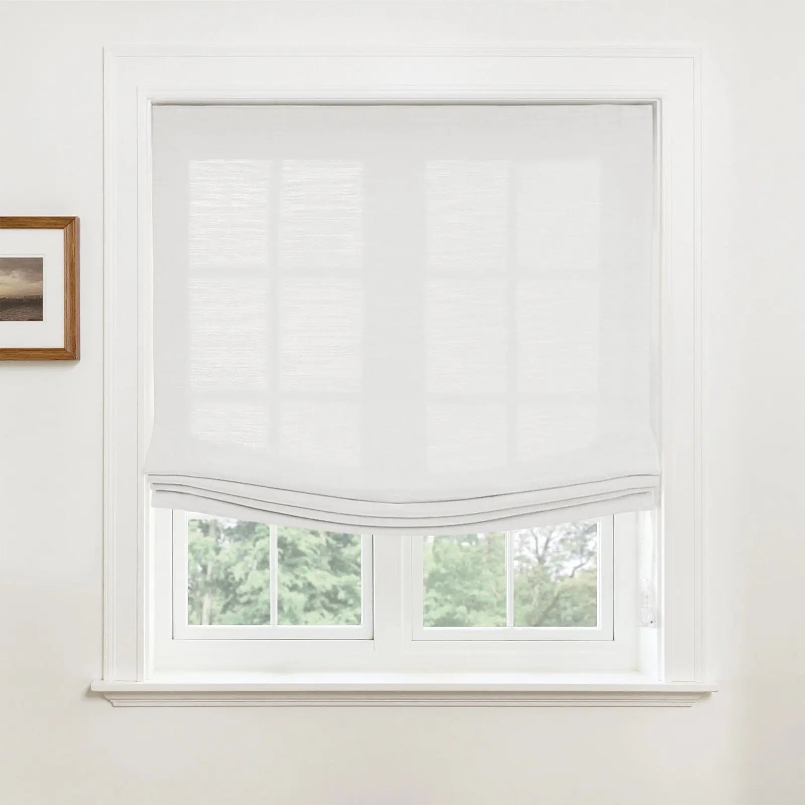 Custom Relaxed Roman Shades Cord Lift -TWOPAGES