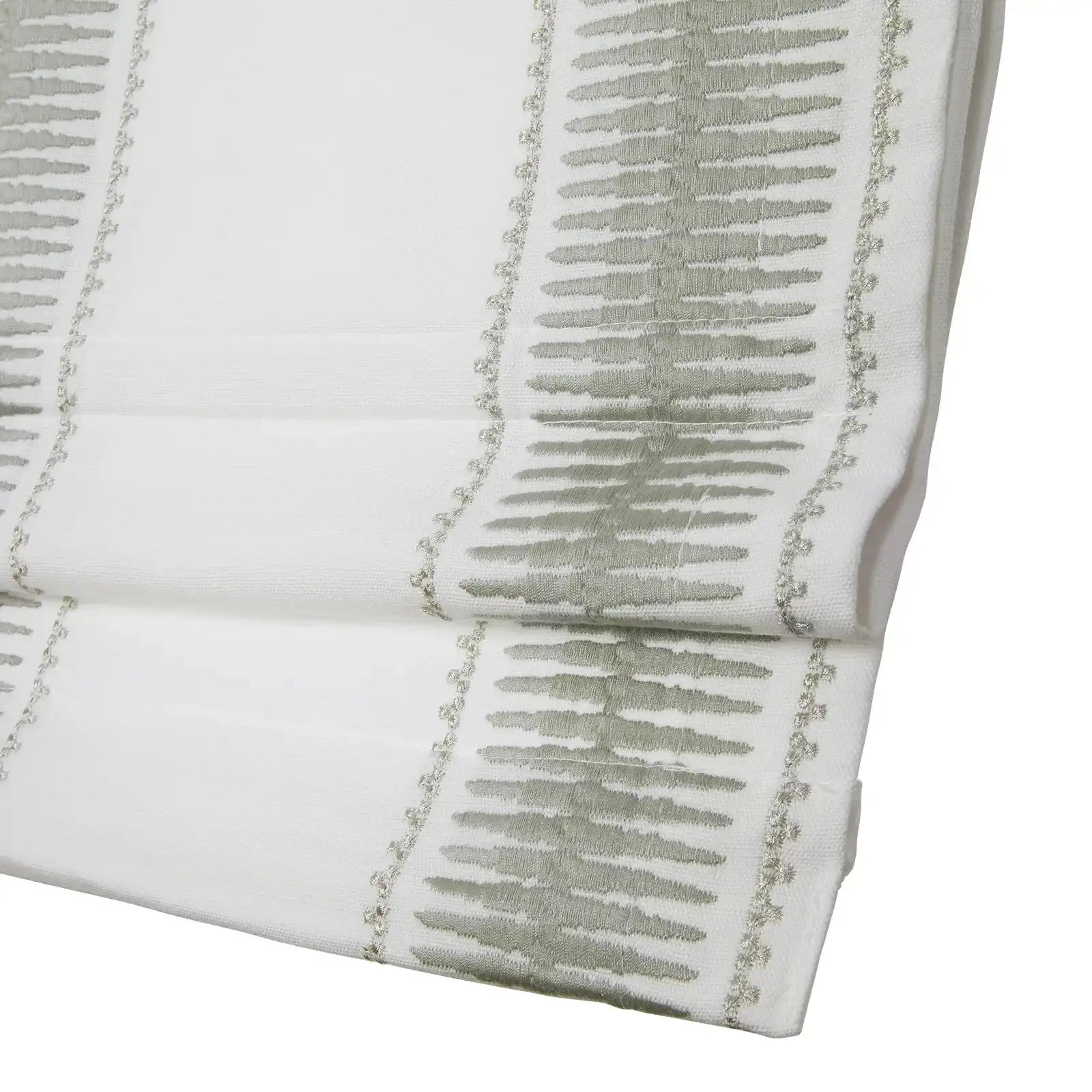 Linnea Linen Cotton Embroidered Roman Shade Cordless -TWOPAGES