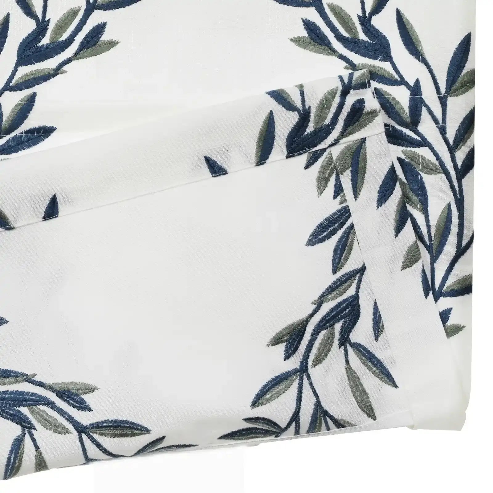 Linnea Linen Cotton Embroidered Roman Shade Cordless -TWOPAGES