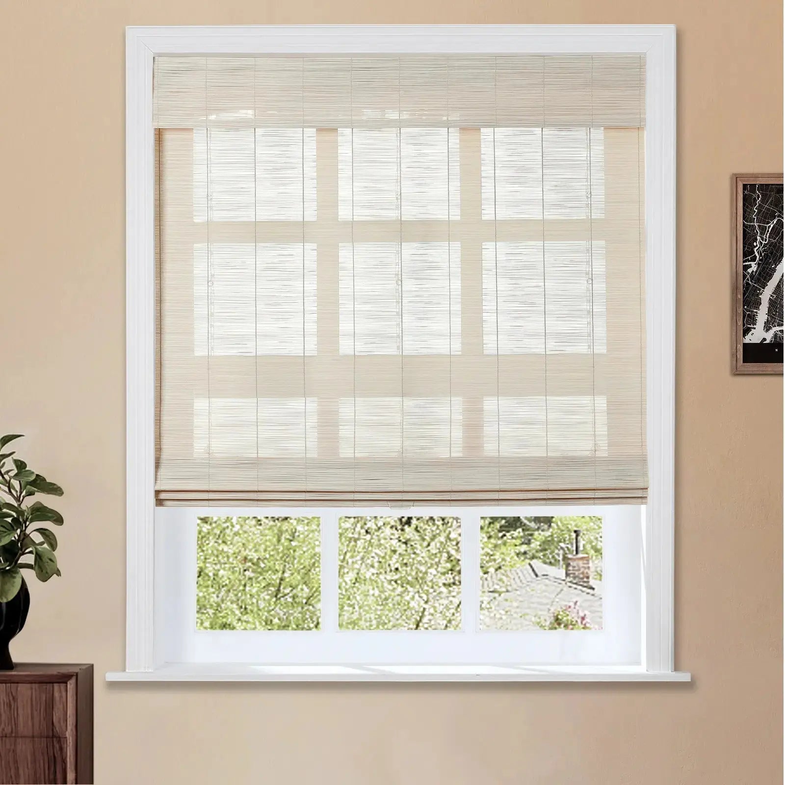 Sybil Bamboo Roman Shade Cordless TWOPAGES CURTAINS