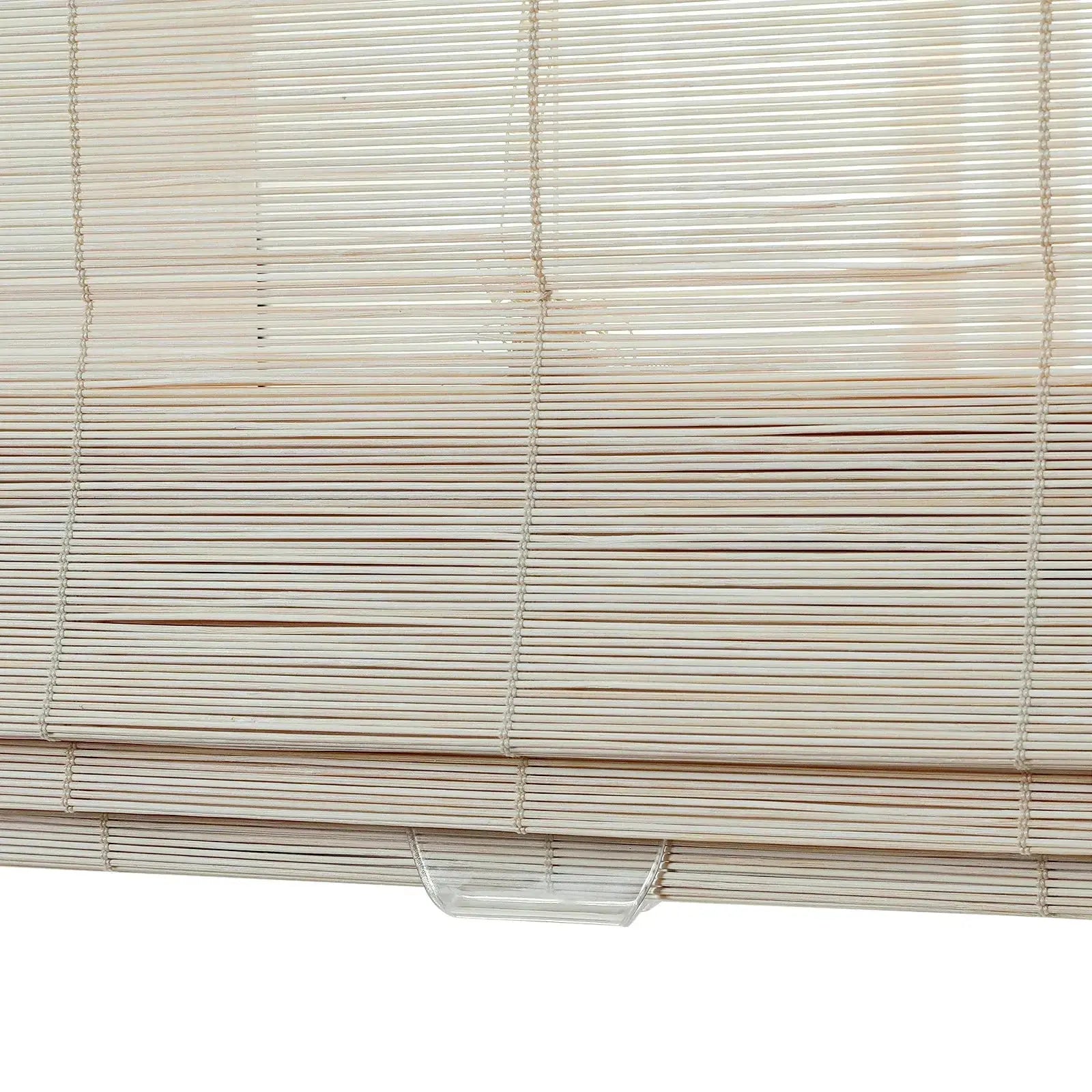 Sybil Bamboo Roman Shade - Pearl White TWOPAGES CURTAINS