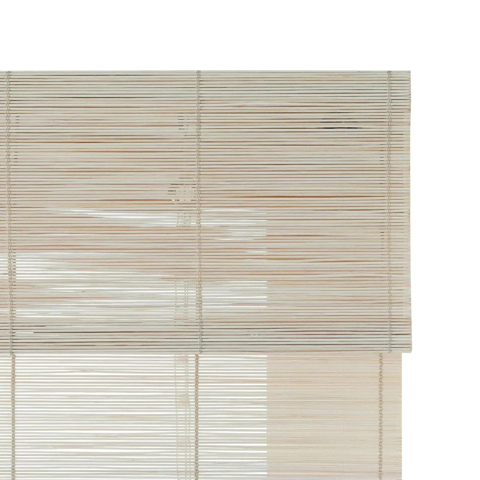 Sybil Bamboo Roman Shade - Pearl White TWOPAGES CURTAINS