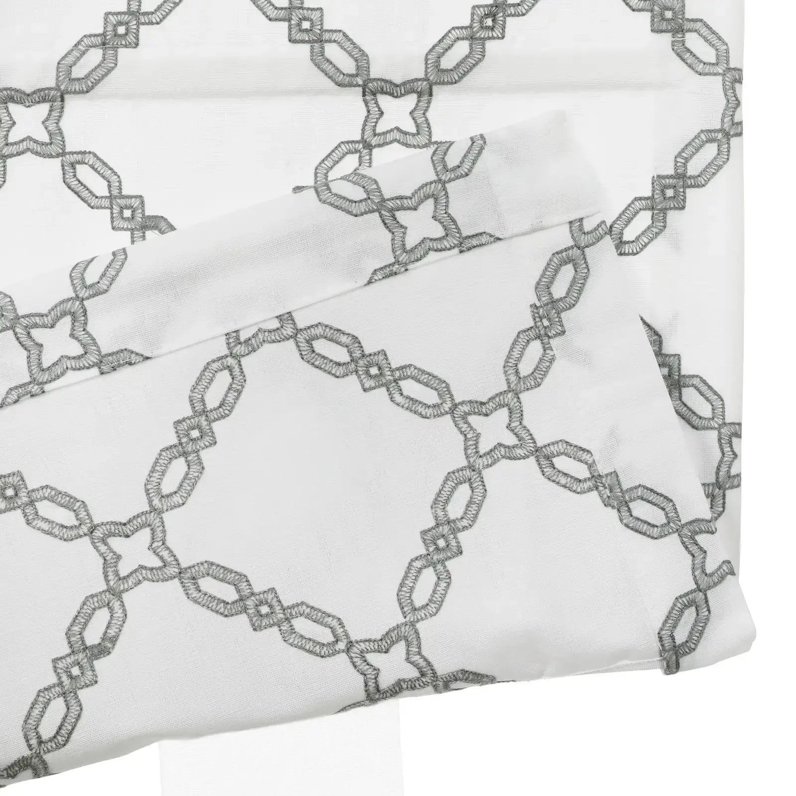 Linnea Linen Cotton Embroidered Roman Shade Cordless -TWOPAGES