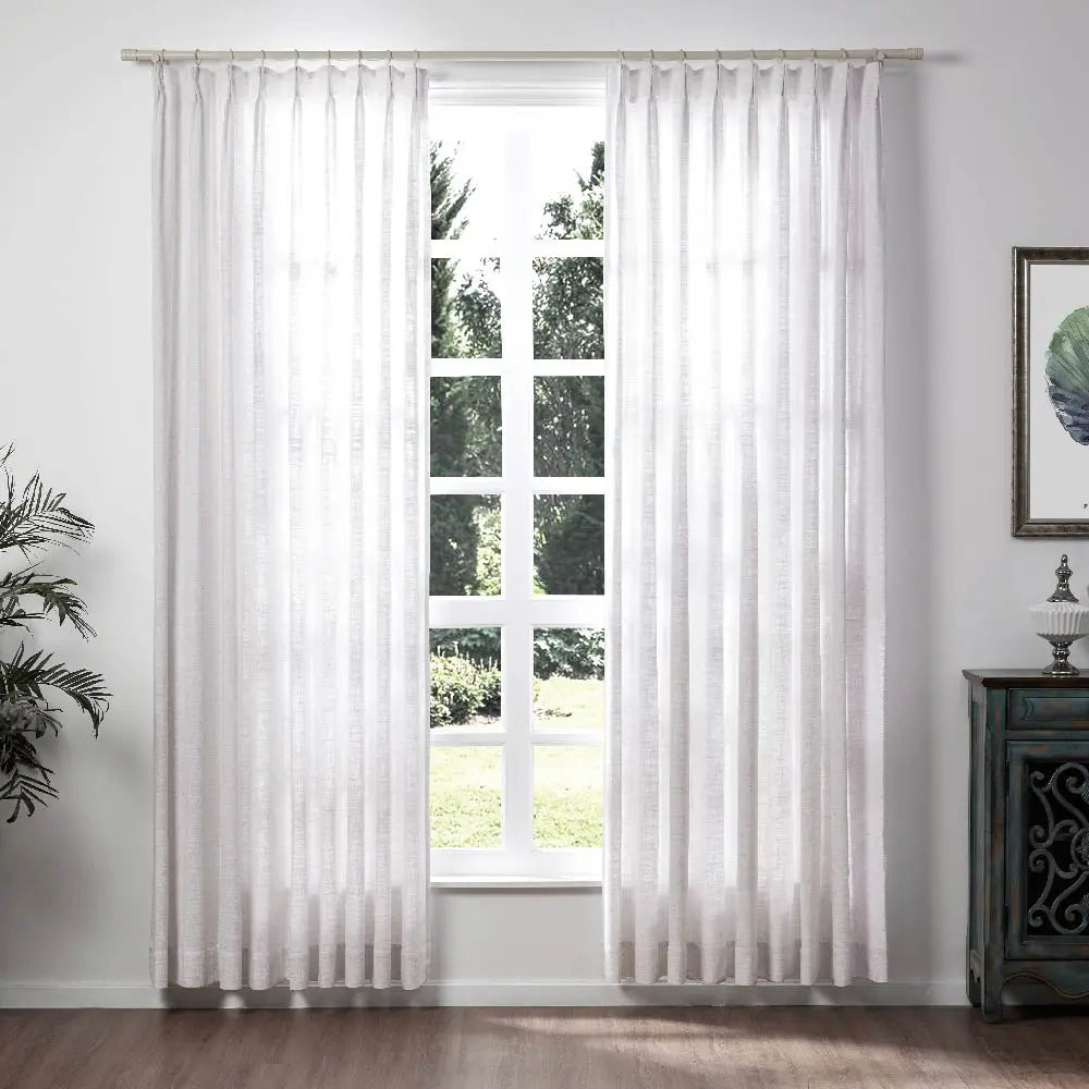 linen extra wide pleated drapery for elegant insulated interiors