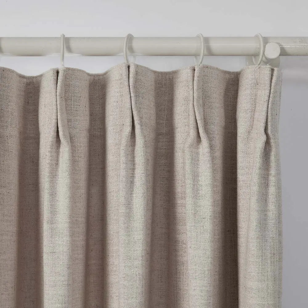 linen extra wide pleated drapery for elegant insulated interiors