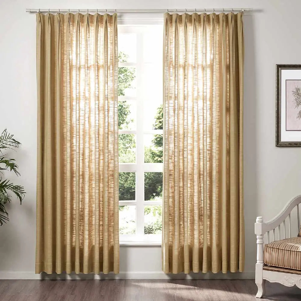 linen extra wide pleated drapery for elegant insulated interiors