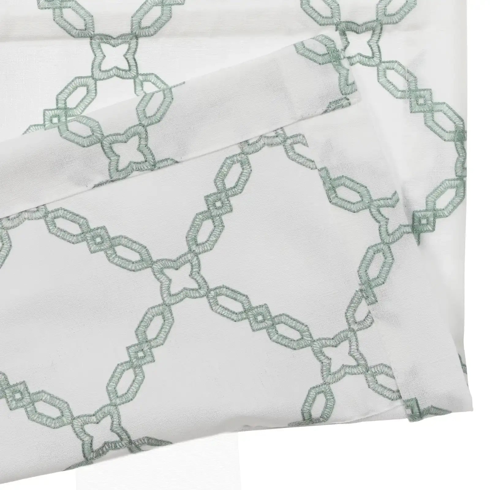 Linnea Linen Cotton Embroidered Roman Shade Cordless -TWOPAGES