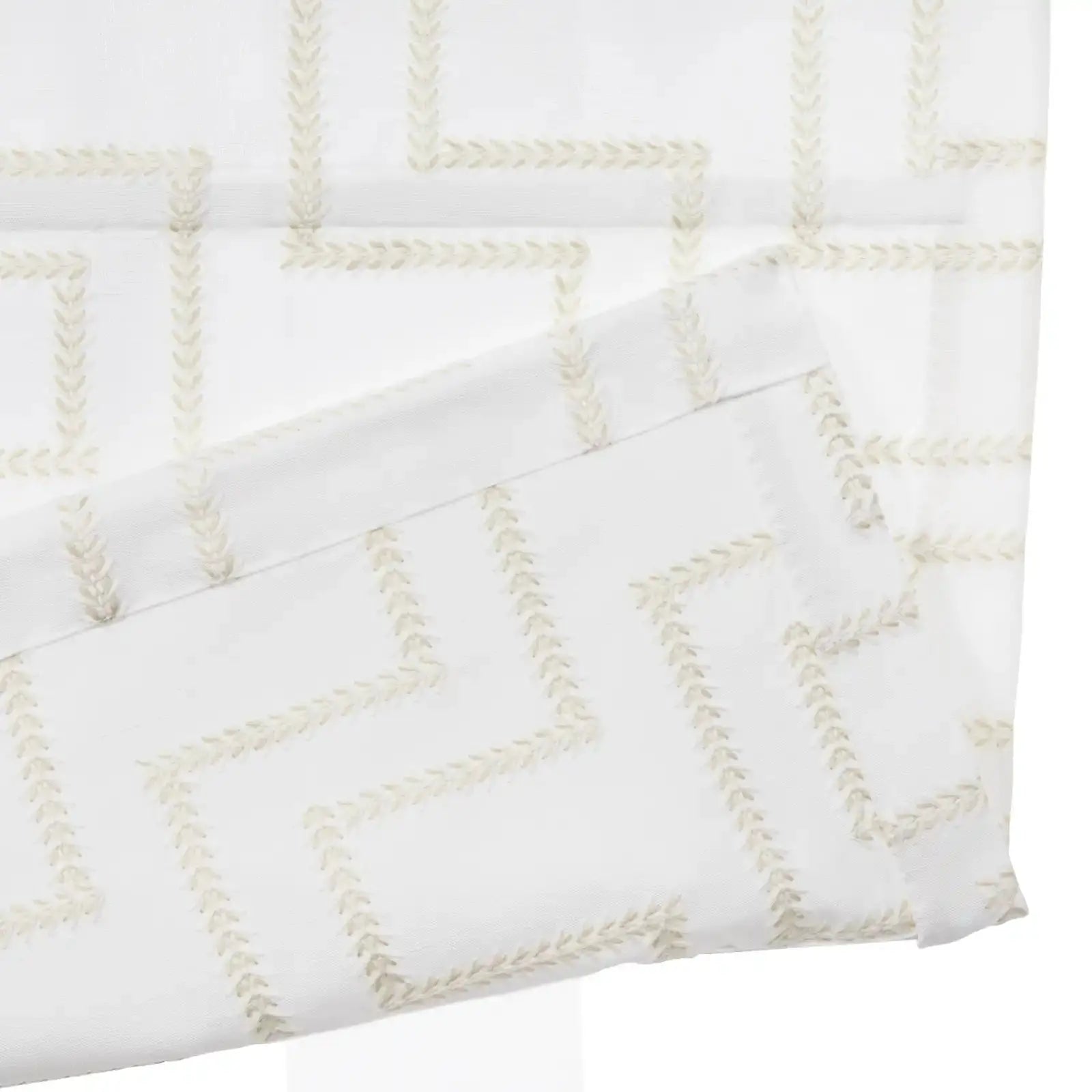 Linnea Linen Cotton Embroidered Roman Shade Cordless -TWOPAGES