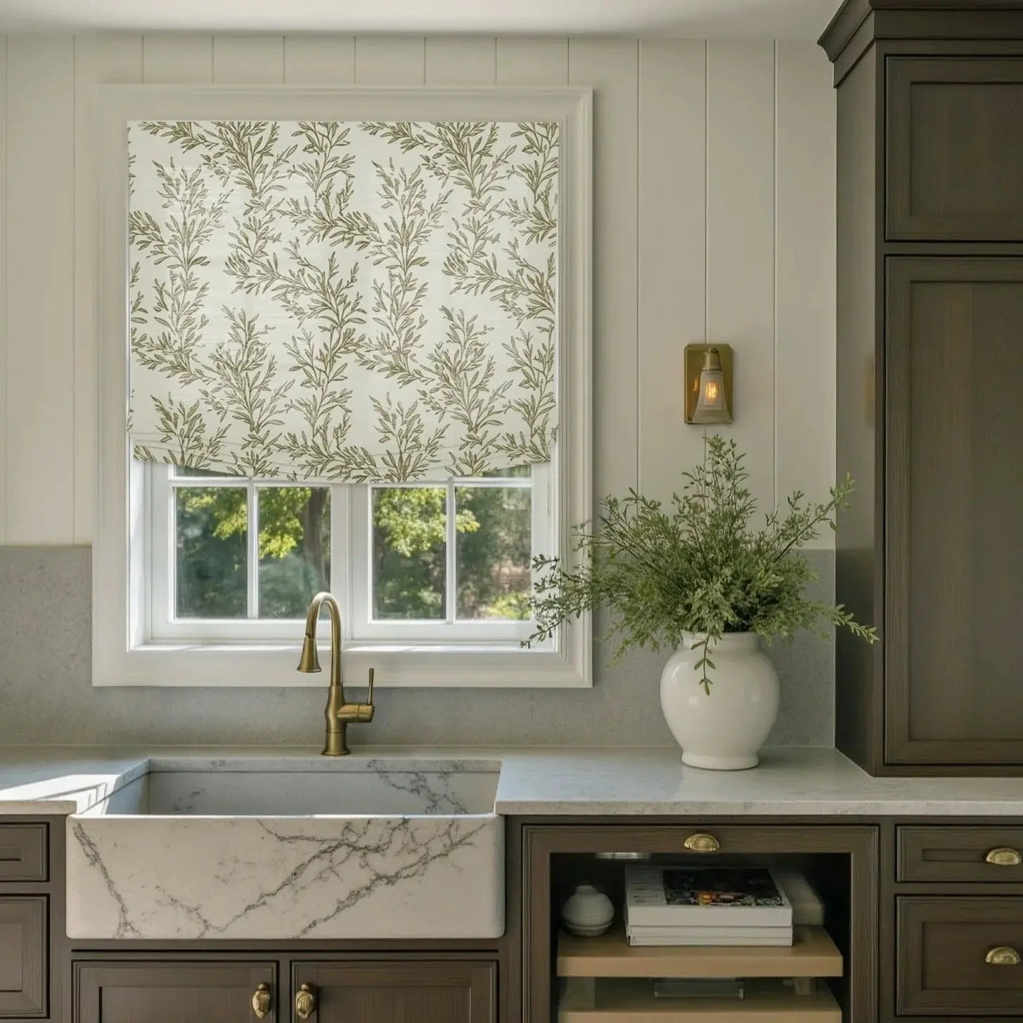 Isabella Cotton Relaxed Roman Shades Cord Lift -TWOPAGES