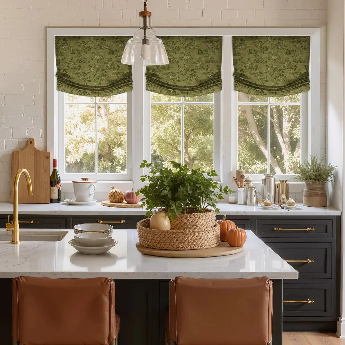 Custom Relaxed Roman Shades Cord Lift- -TWOPAGES