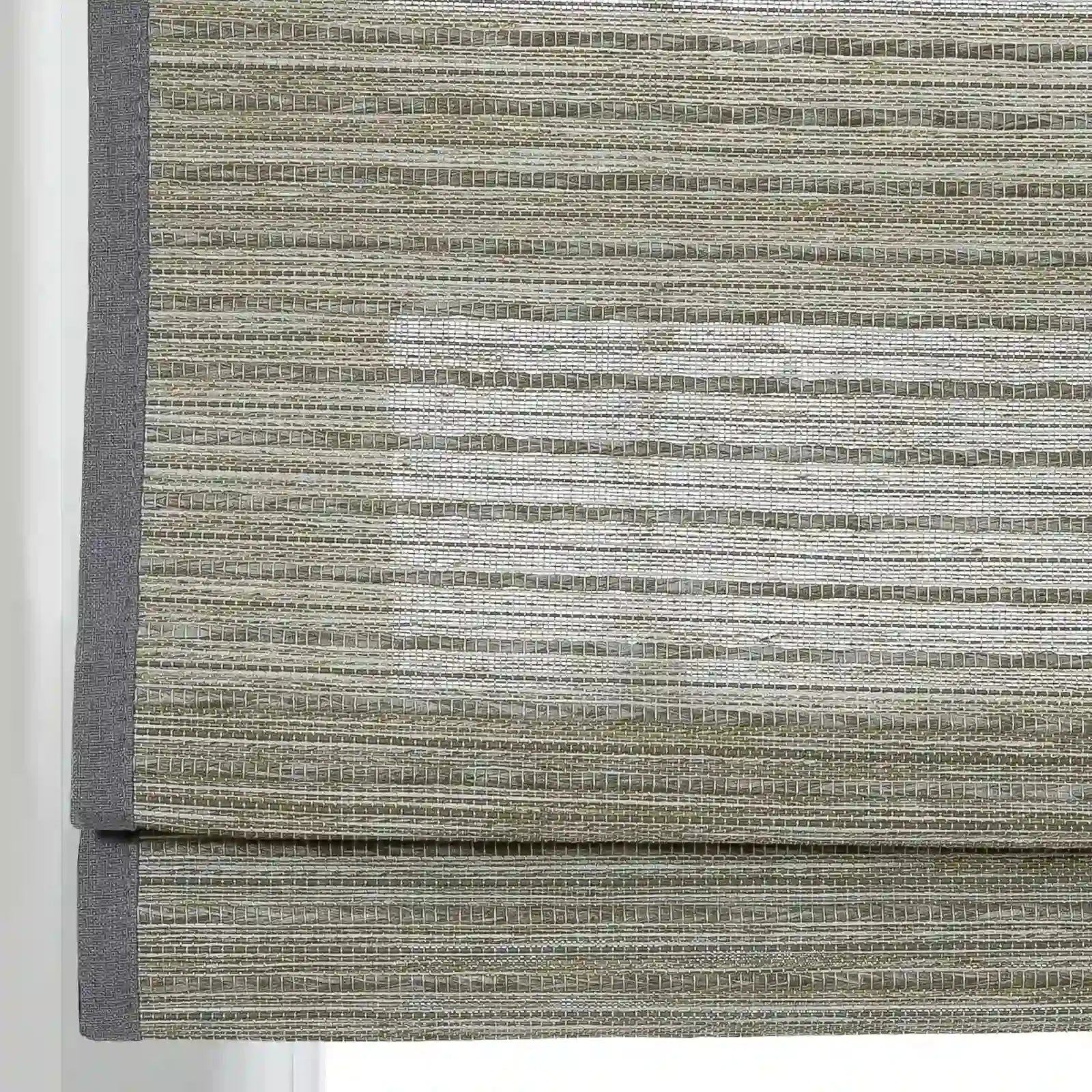 Rae Natural Ramie Flax Woven Wood Shades - Series C -TWOPAGES CURTAINS