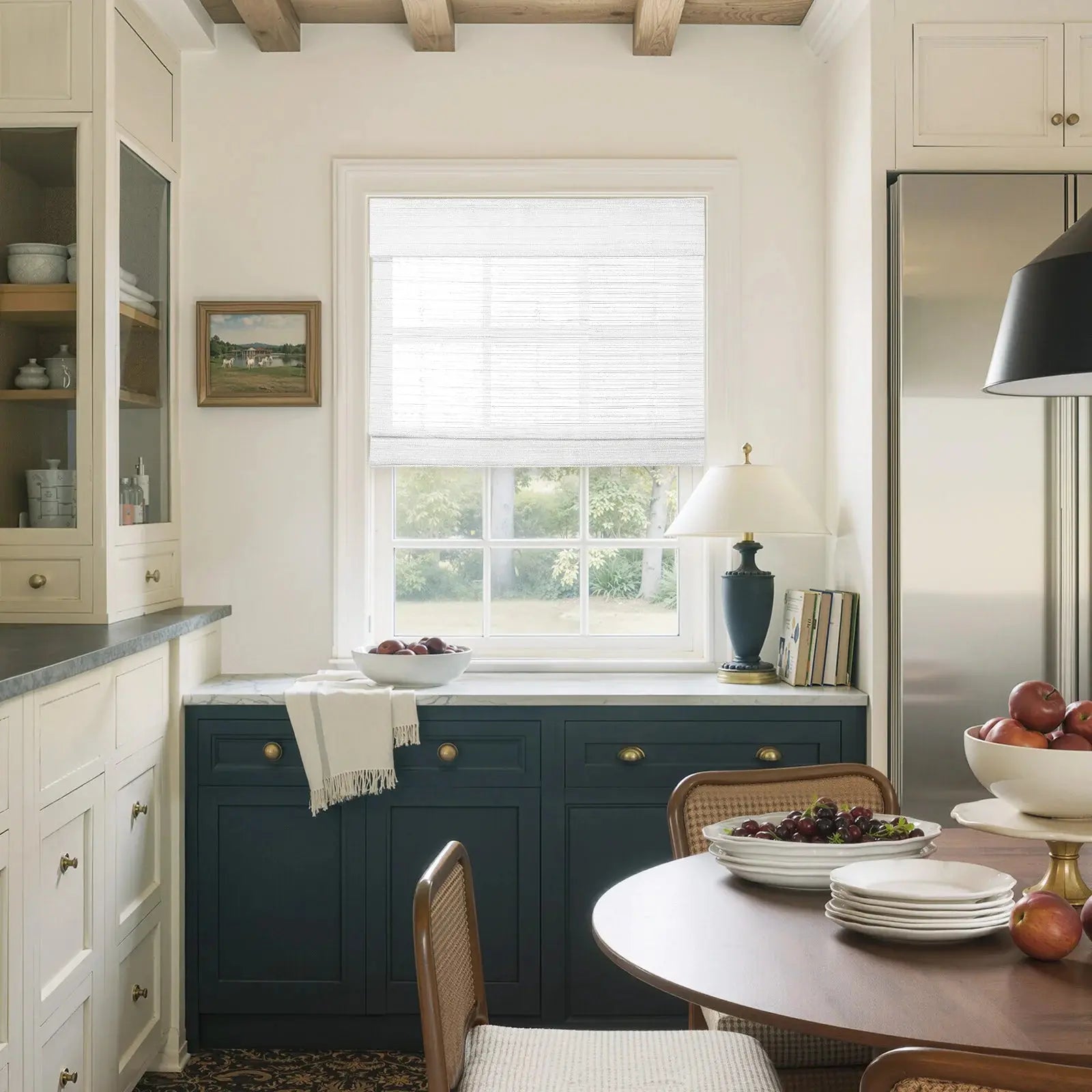 Rae Natural Ramie Flax Woven Wood Shades - Series C- -TWOPAGES CURTAINS