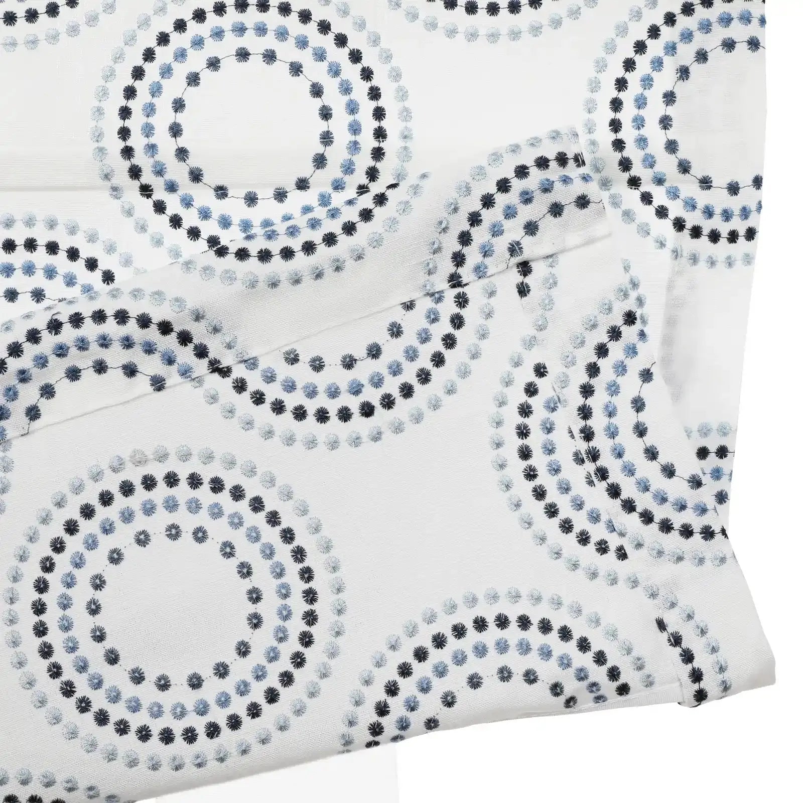 Linnea Linen Cotton Embroidered Roman Shade Cordless -TWOPAGES