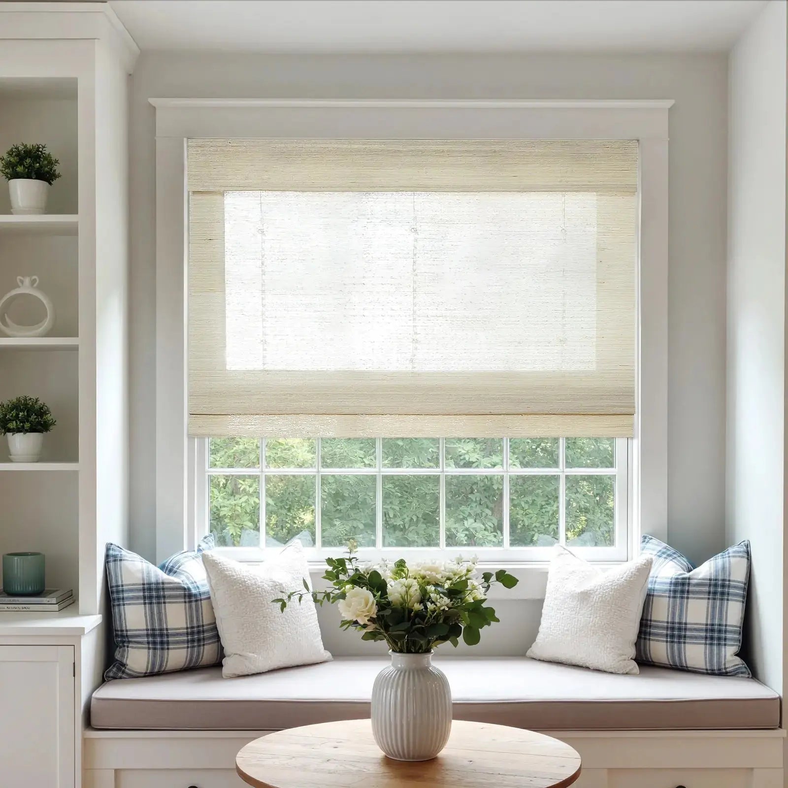 Rae Natural Ramie Jute Woven Wood Shades - Series M -TWOPAGES CURTAINS