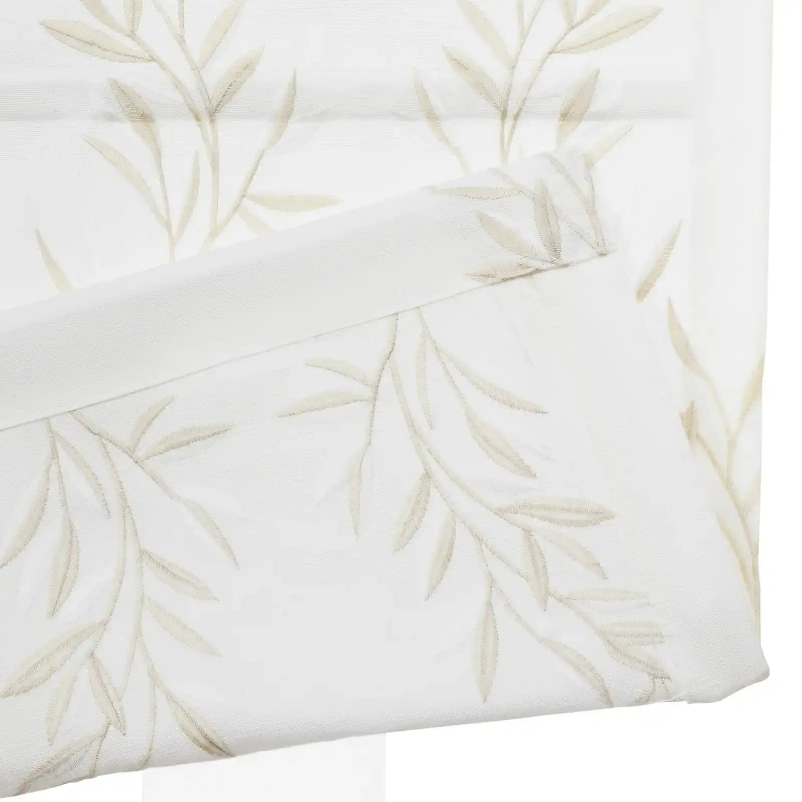 Linnea Linen Cotton Embroidered Roman Shade Cordless -TWOPAGES