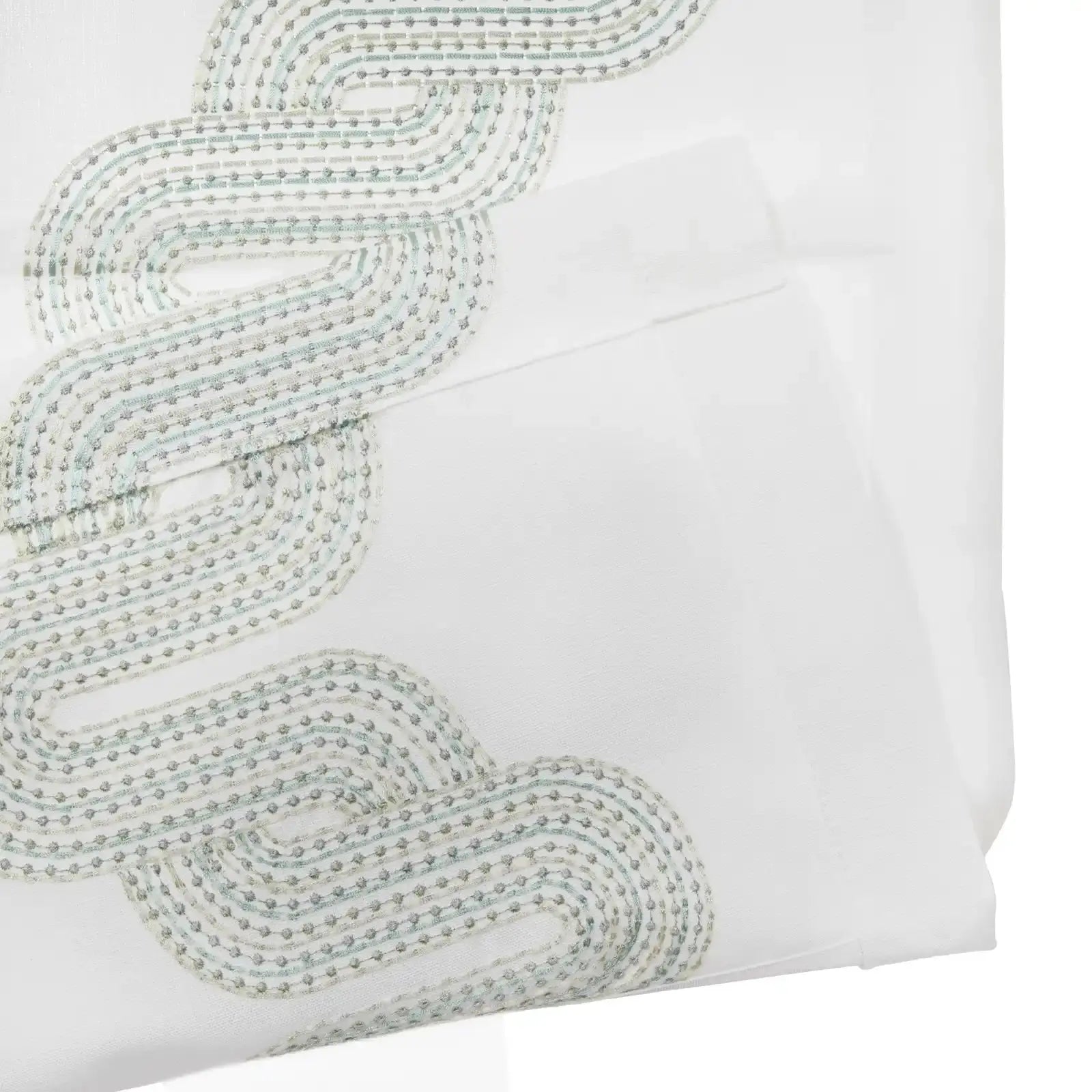 Linnea Linen Cotton Embroidered Roman Shade Cordless -TWOPAGES