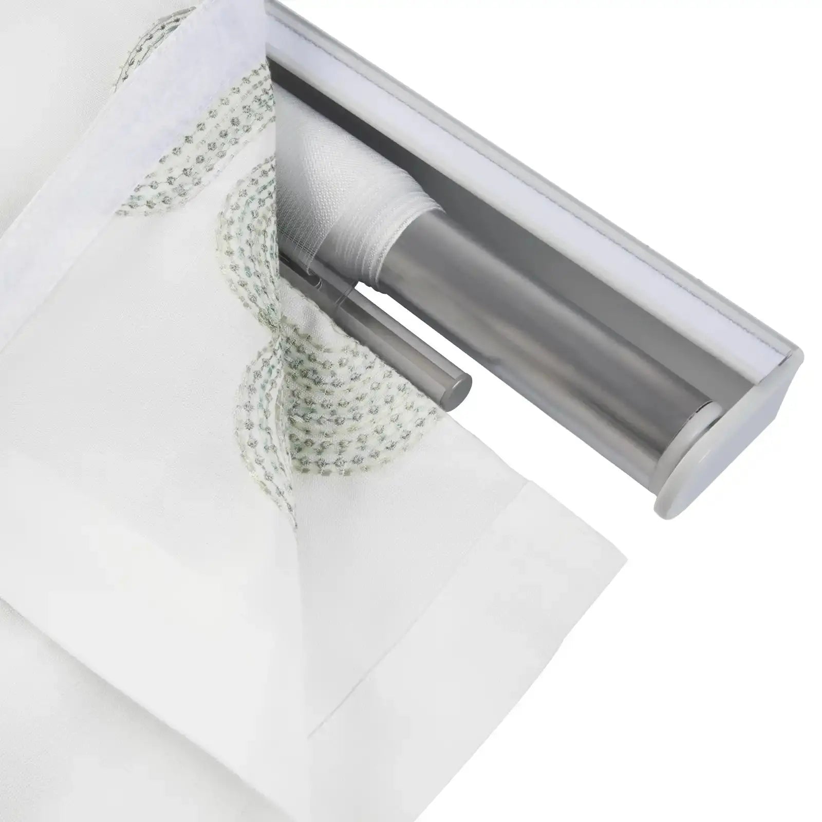 Linnea Linen Cotton Embroidered Roman Shade Cordless -TWOPAGES