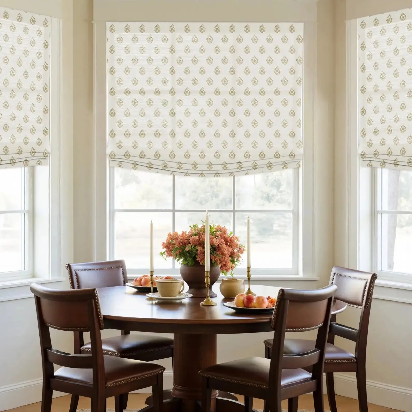 Custom Relaxed Roman Shades Cord Lift -TWOPAGES