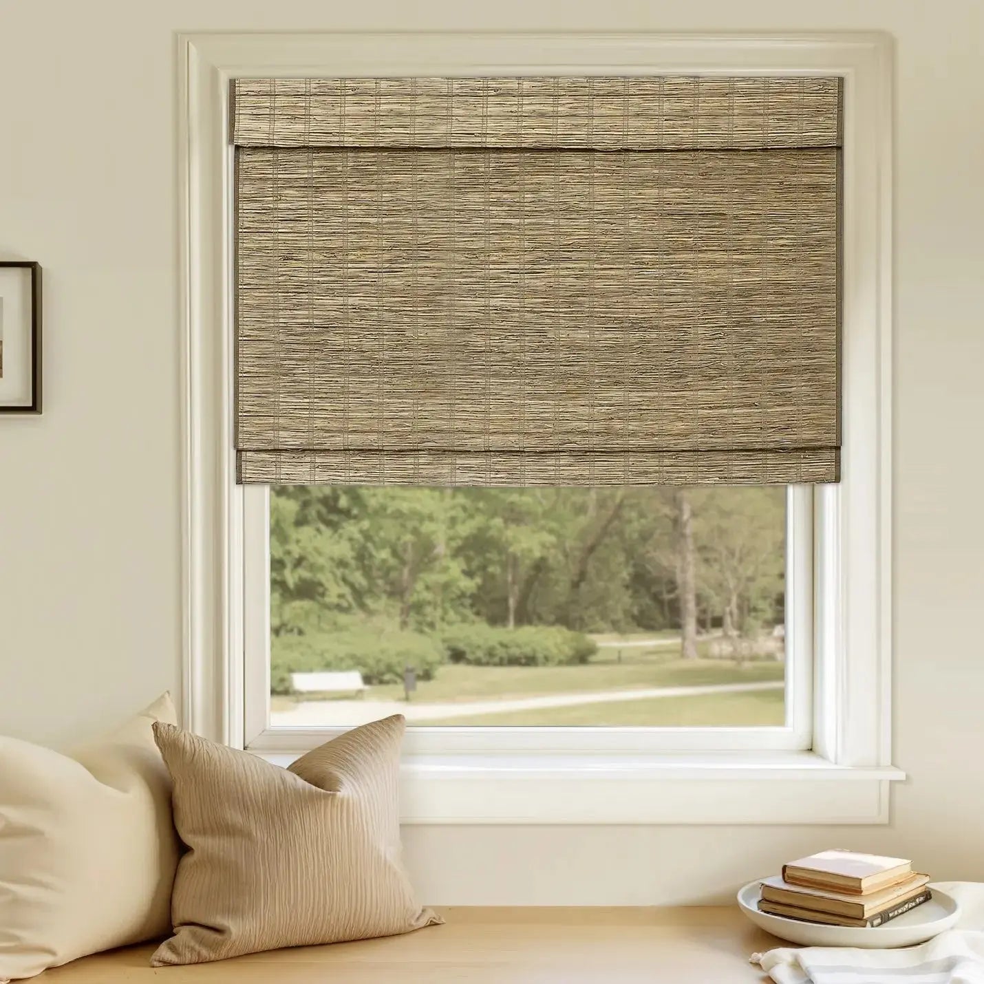 Rae Natural Ramie Jute Woven Wood Shades - Series M -TWOPAGES CURTAINS