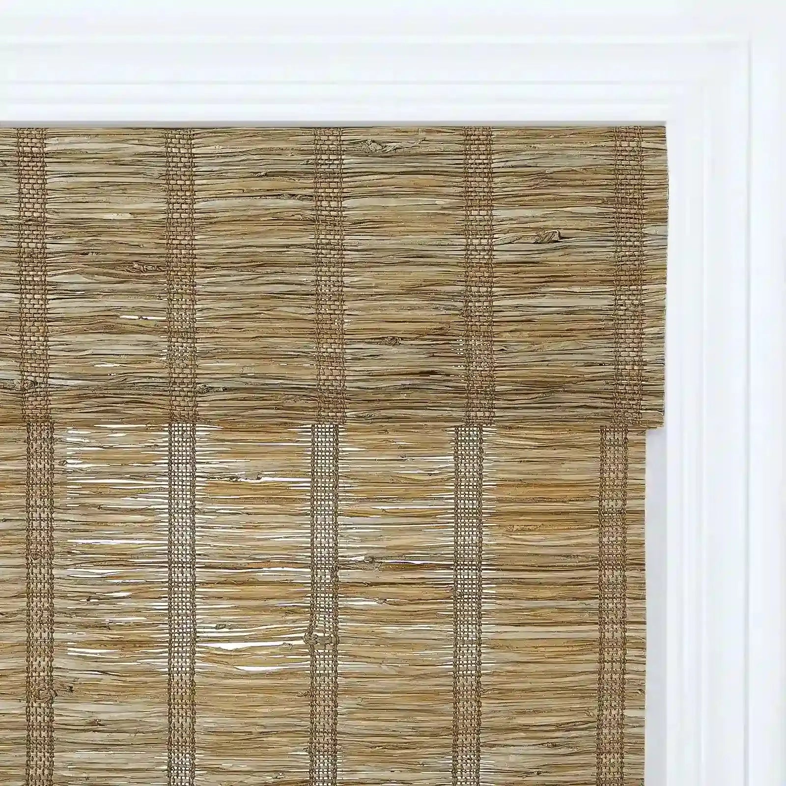 Rae Natural Ramie Jute Woven Wood Shades - Series M -TWOPAGES CURTAINS