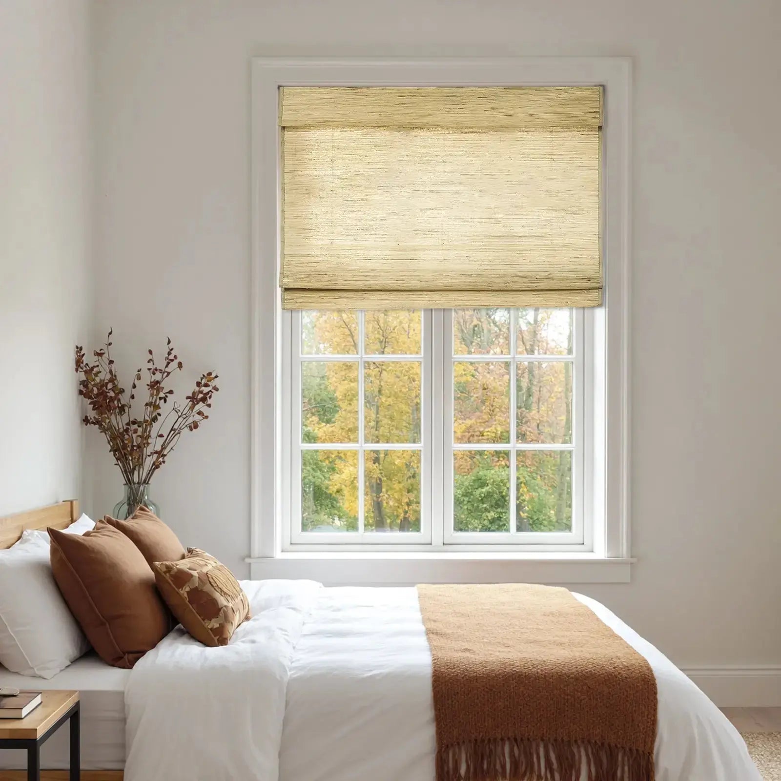 Rae Natural Ramie Jute Woven Wood Shades - Series M -TWOPAGES CURTAINS