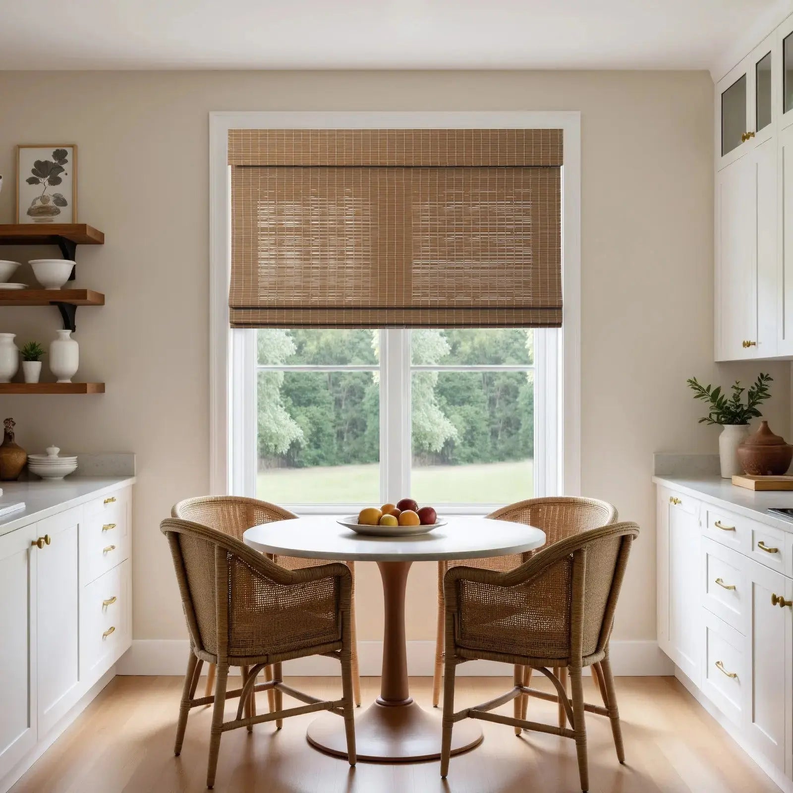 Sybil Bamboo Roman Shade Cordless -TWOPAGES CURTAINS