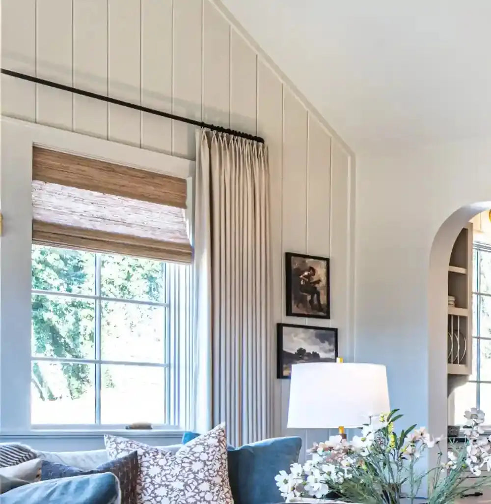 Rae Natural Ramie Jute Woven Wood Shades - Series D -TWOPAGES CURTAINS