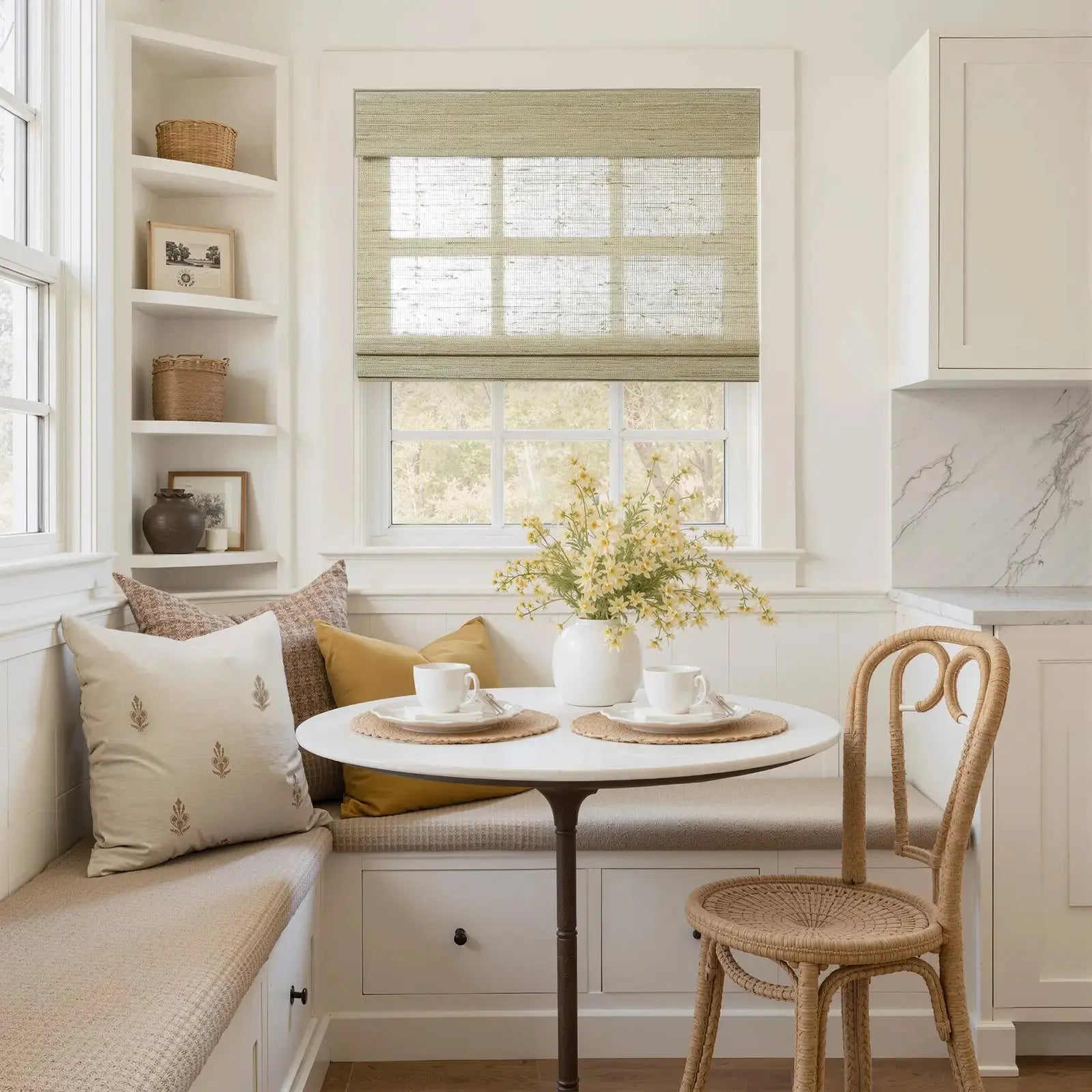 Rae Natural Ramie Jute Woven Wood Shades - Series D- Tortoiseshell D14-TWOPAGES CURTAINS