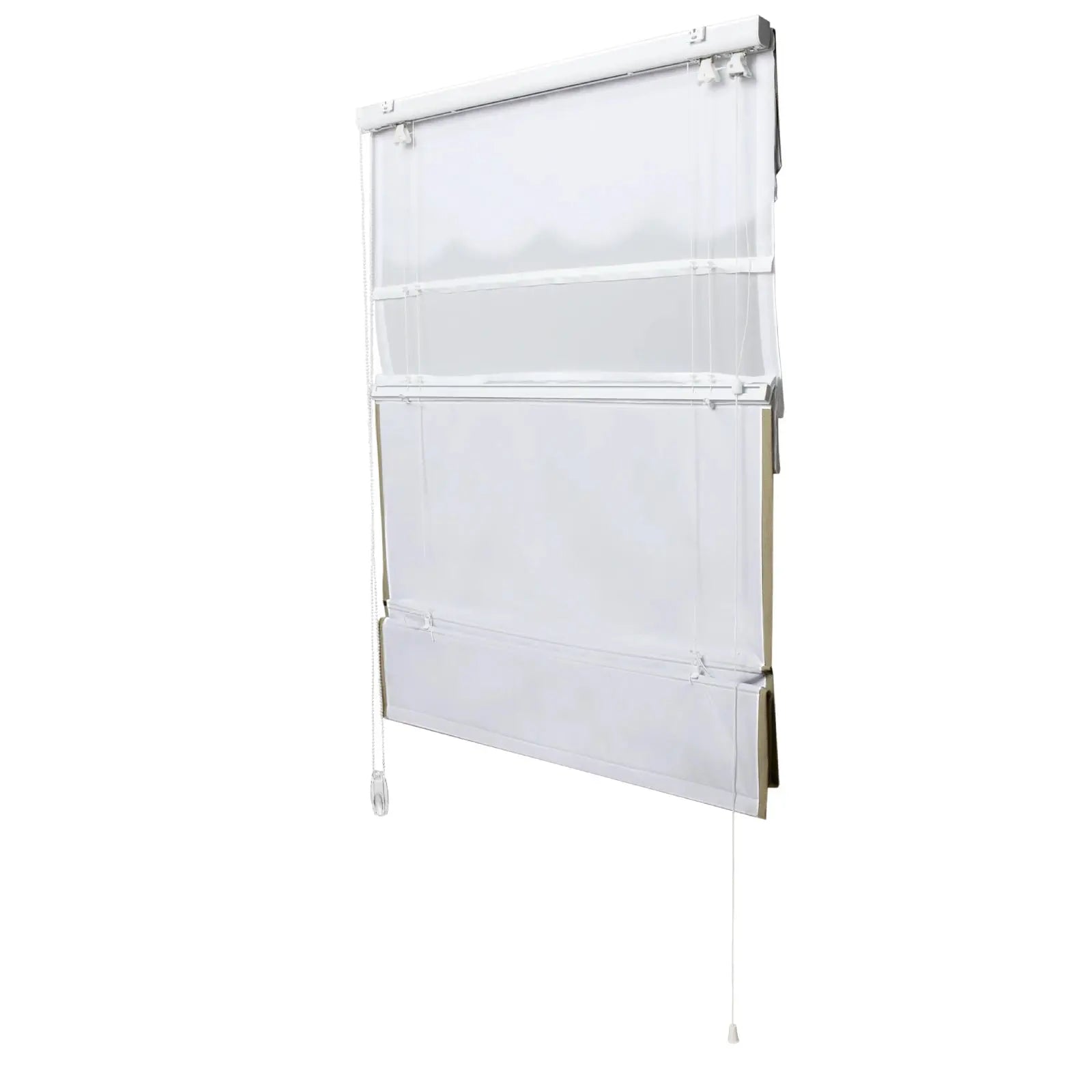 Custom Valanced Day Night Roman Shade Cord Lift -TWOPAGES