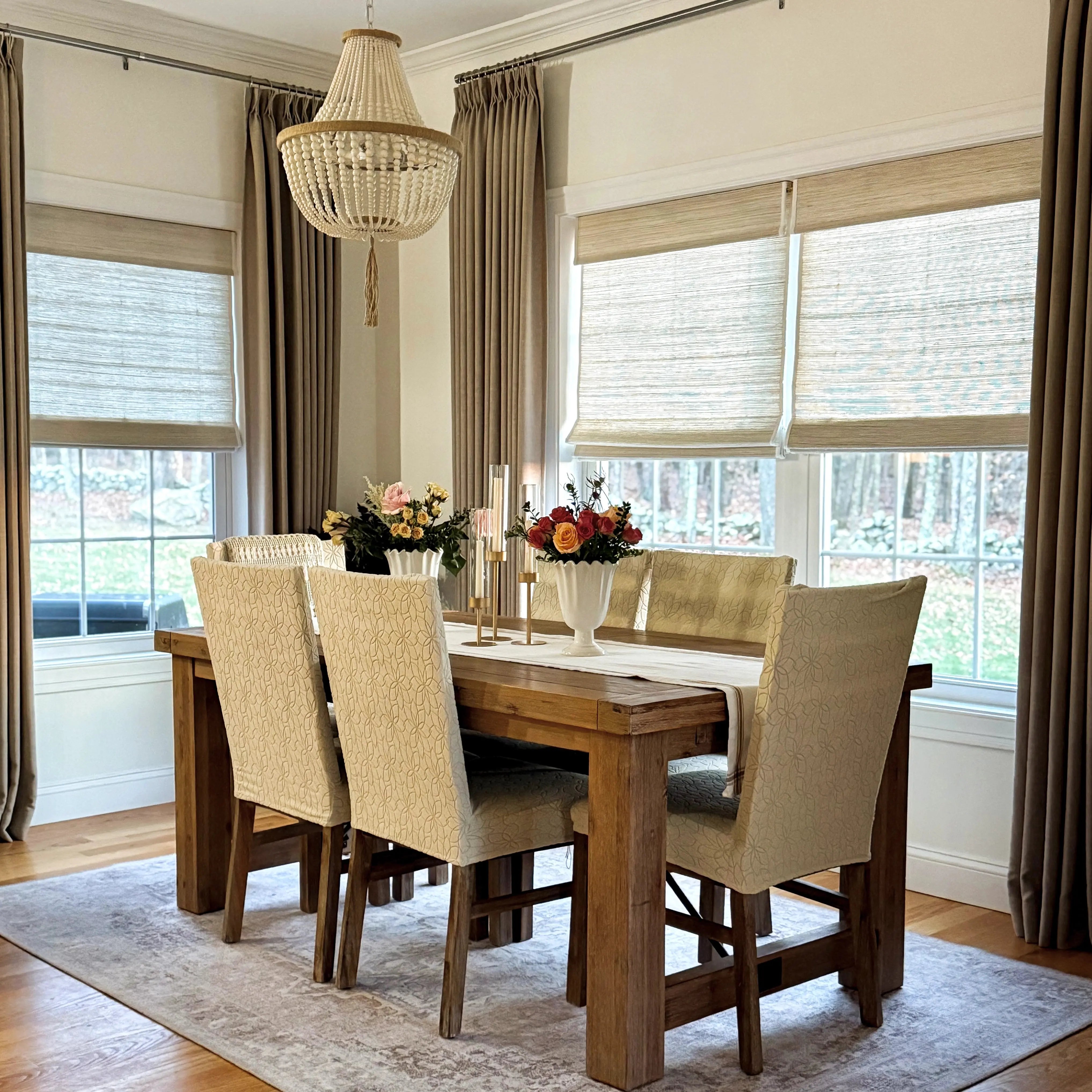 Lay Natural Ramie Bamboo Woven Shade - Wall White- -TWOPAGES CURTAINS