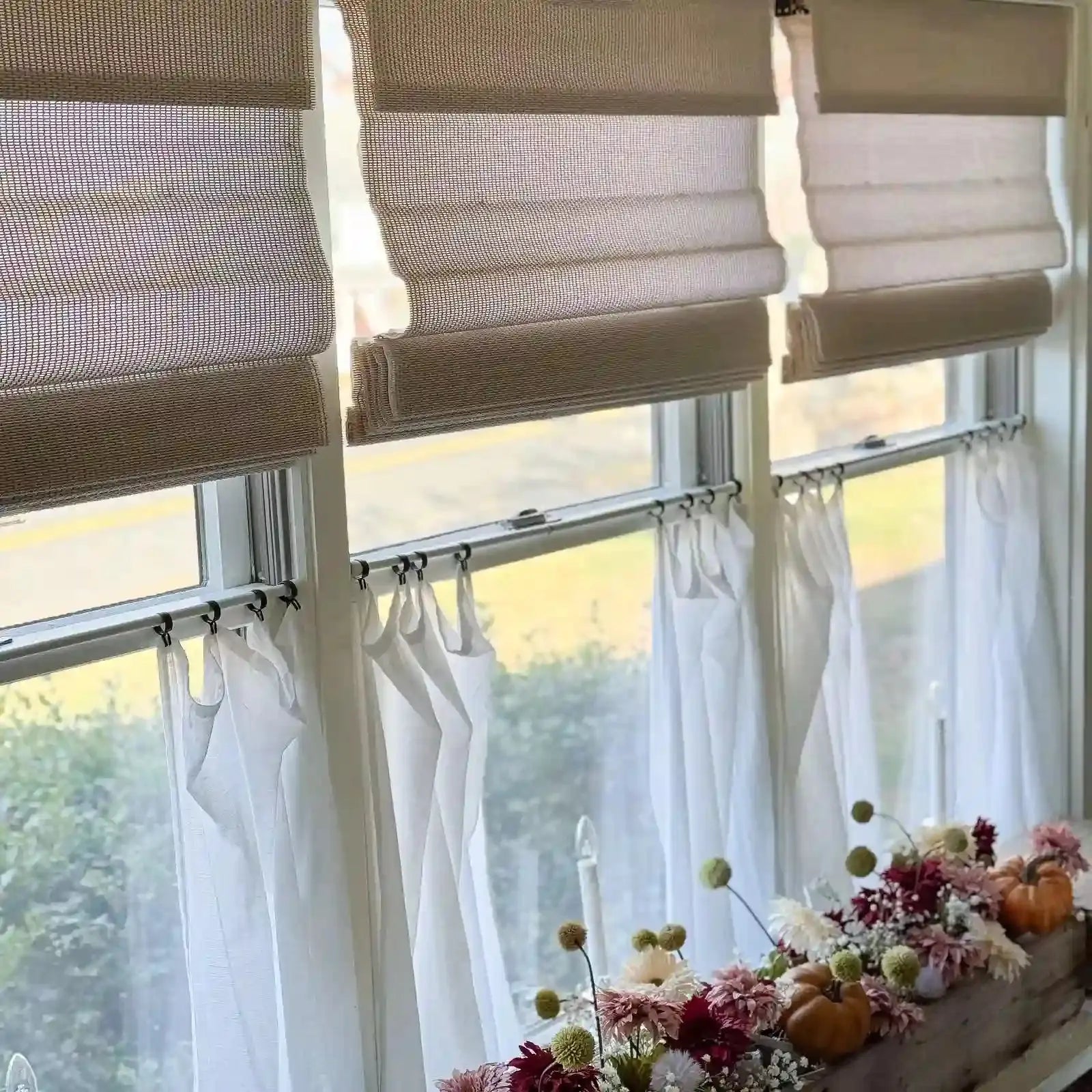 Sybil Bamboo Roman Shade Cordless -TWOPAGES CURTAINS