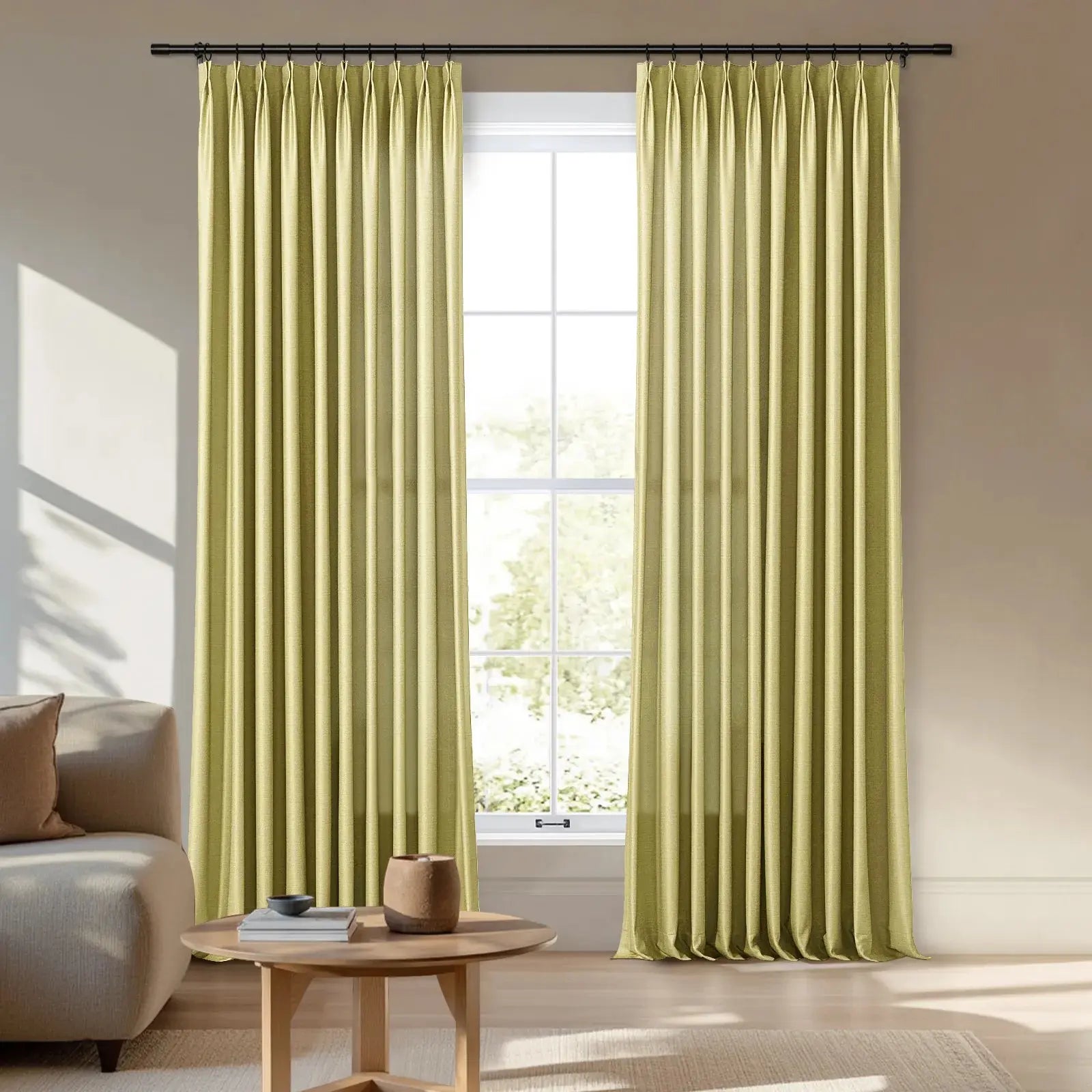 Veda Luster Cotton Velvet Drapery Pleated -TWOPAGES