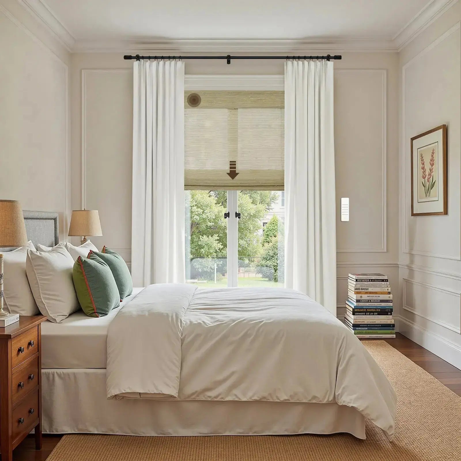 Rae Motorized Window Shades Bamboo Woven - Series P -TWOPAGES CURTAINS