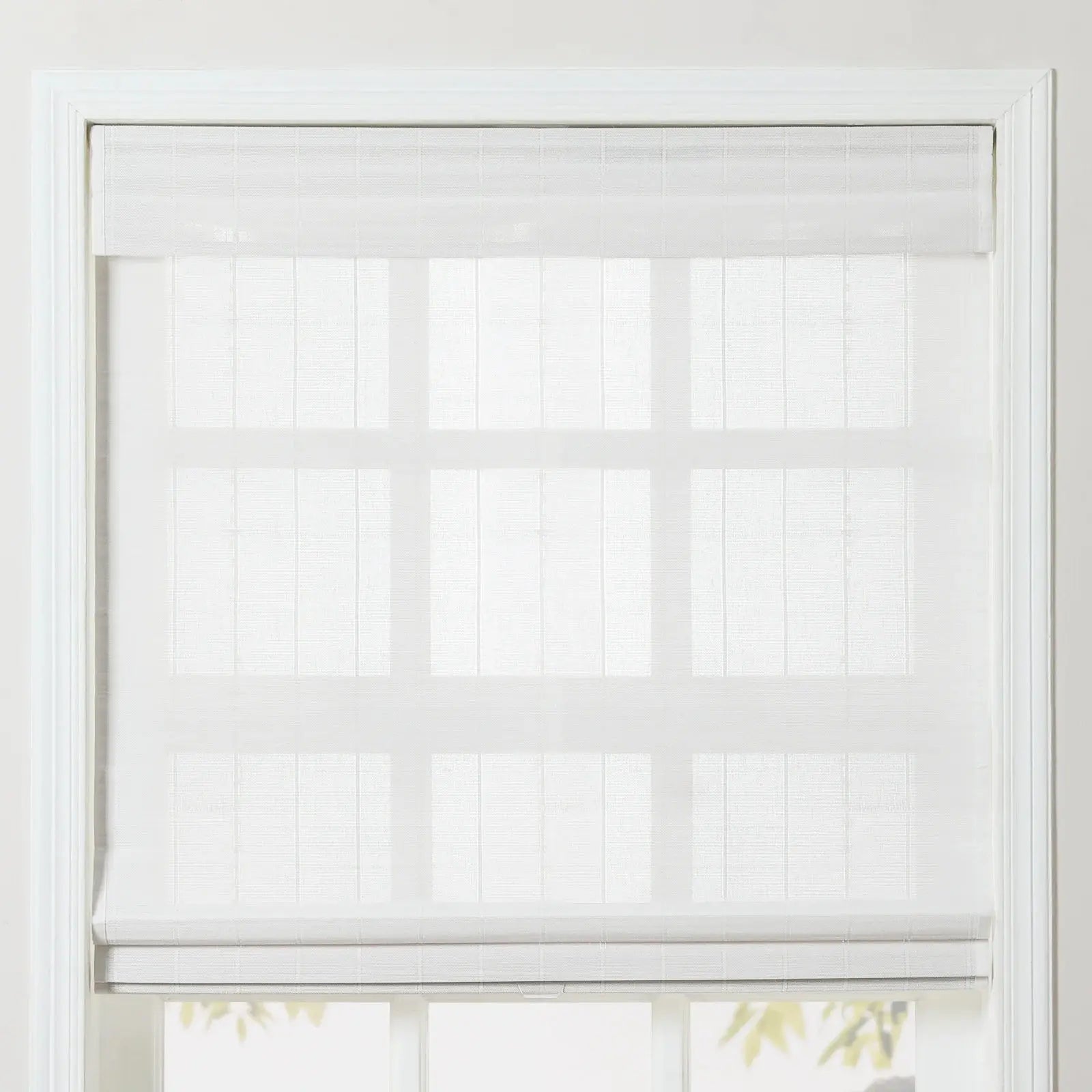 Sybil Bamboo Roman Shade - White TWOPAGES CURTAINS